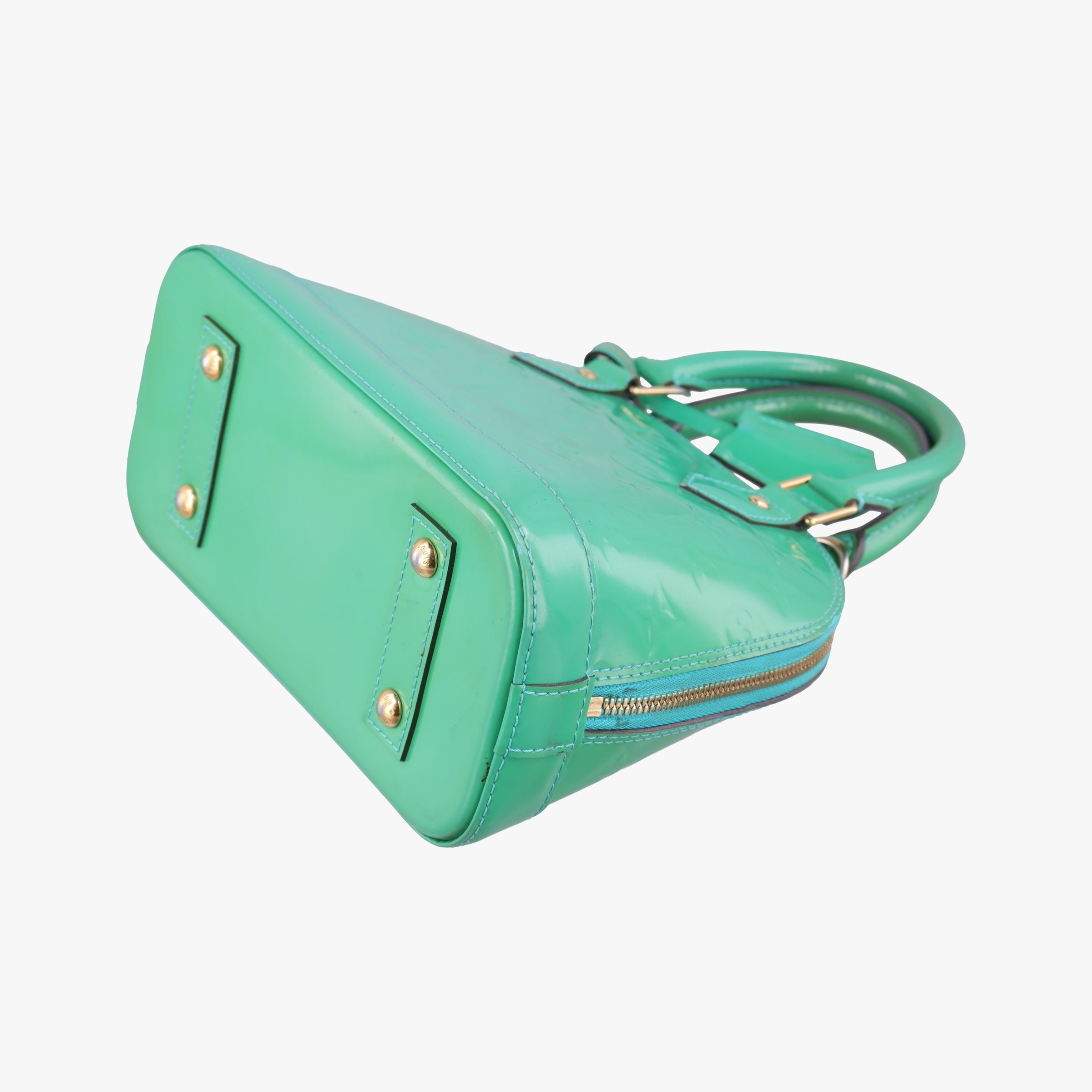 Vintage Louis Vuitton Alma BB Blue Lagon Vernis M91696 shoulderbag | stylenewstar