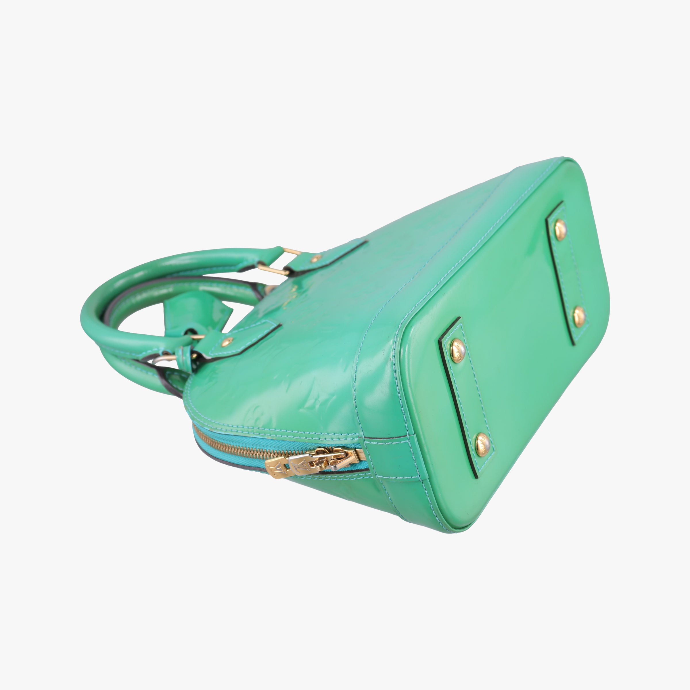 Vintage Louis Vuitton Alma BB Blue Lagon Vernis M91696 shoulderbag | stylenewstar