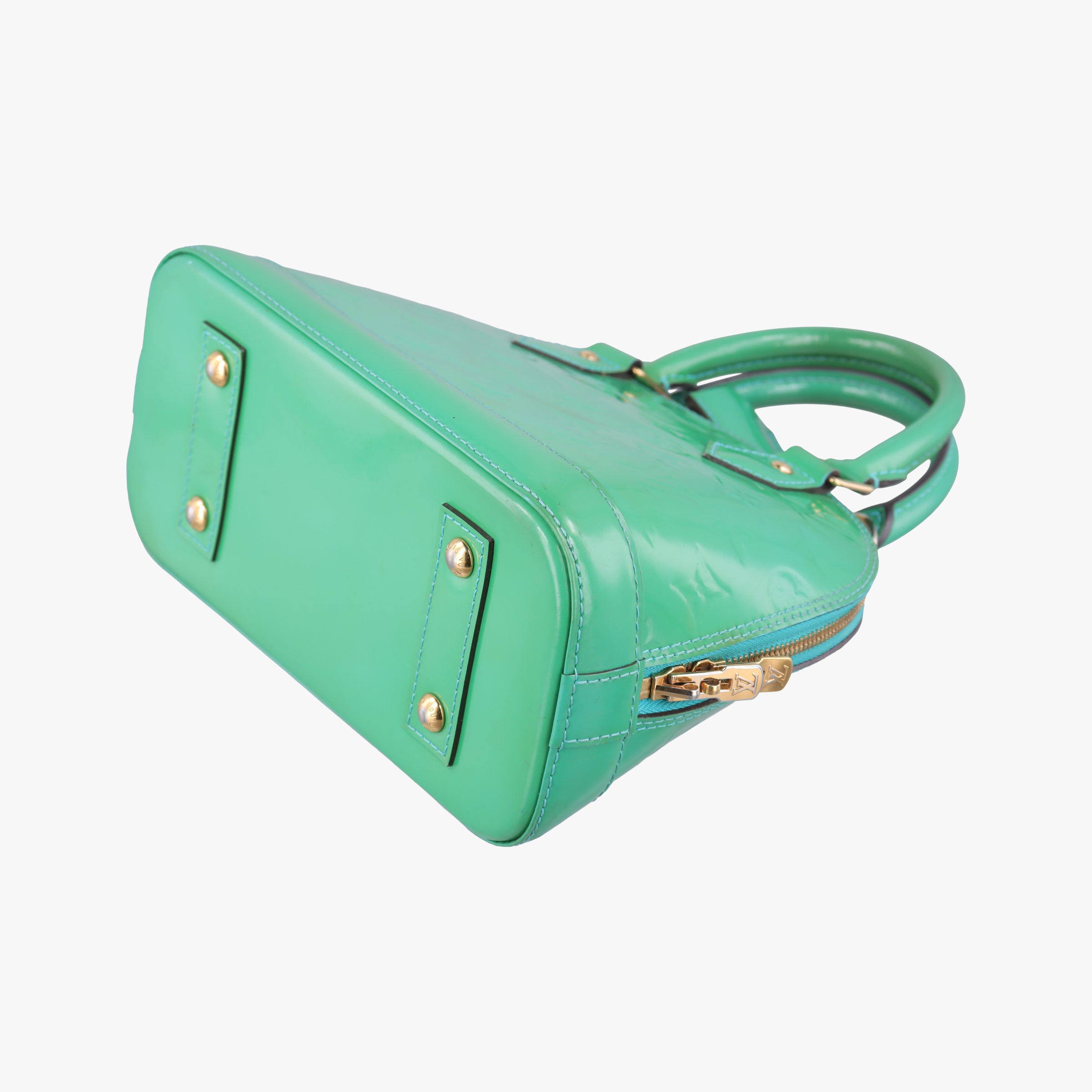 Vintage Louis Vuitton Alma BB Blue Lagon Vernis M91696 shoulderbag | stylenewstar