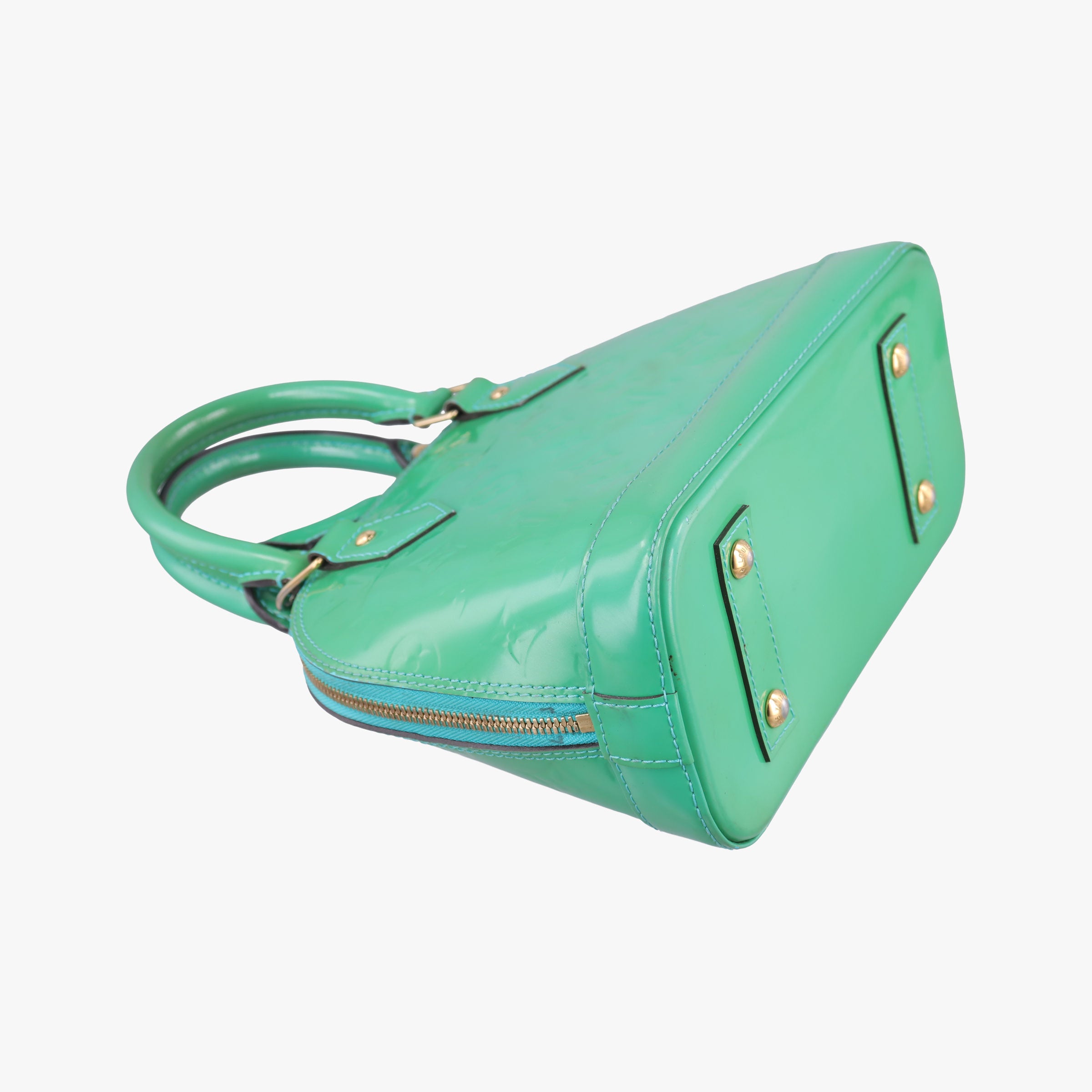 Vintage Louis Vuitton Alma BB Blue Lagon Vernis M91696 shoulderbag | stylenewstar