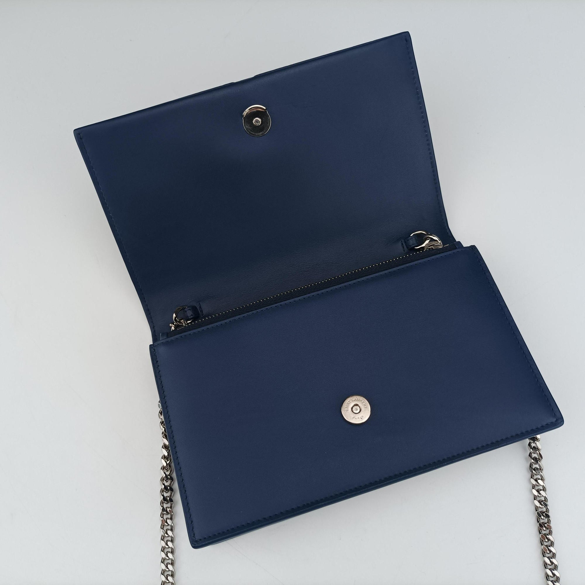 Secondhand Yves Saint Laurent KATE Blue Leather 452159 shoulderbag | stylenewstar