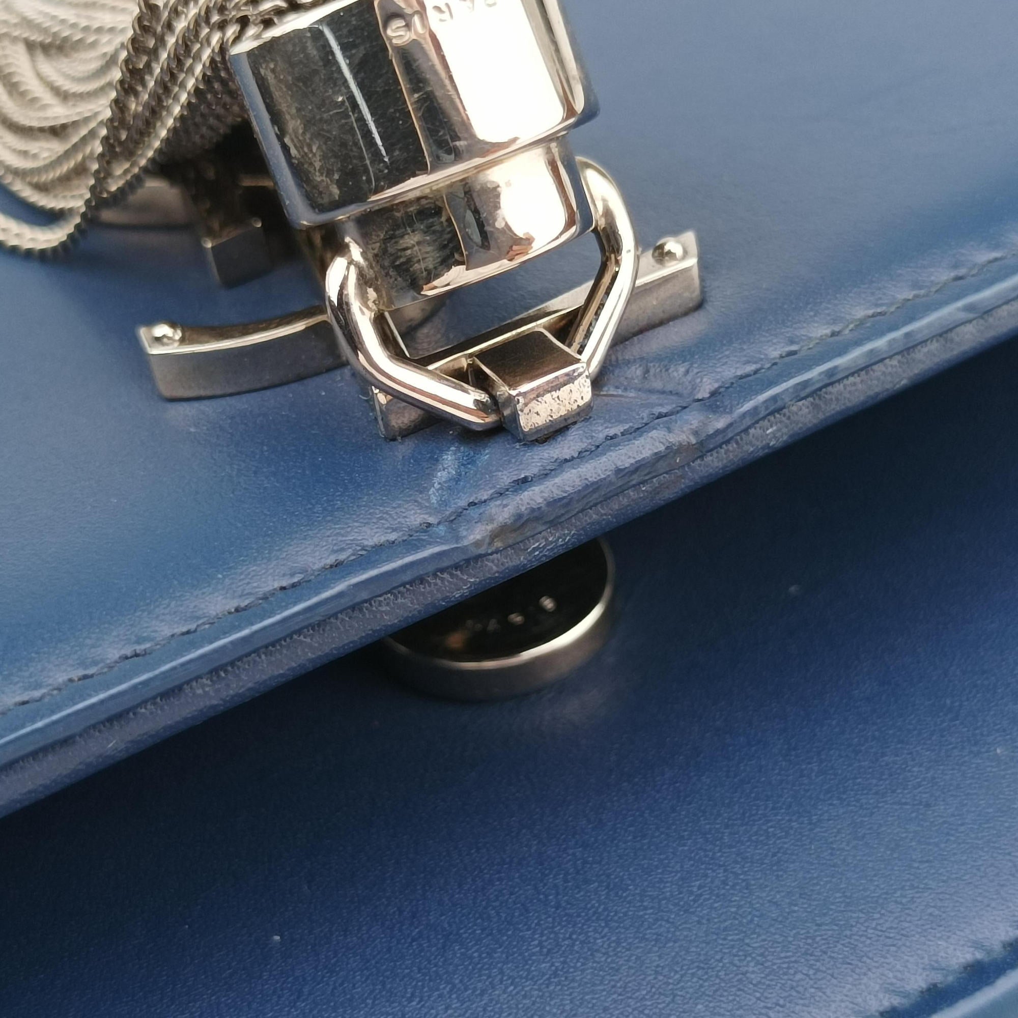 Secondhand Yves Saint Laurent KATE Blue Leather 452159 shoulderbag | stylenewstar