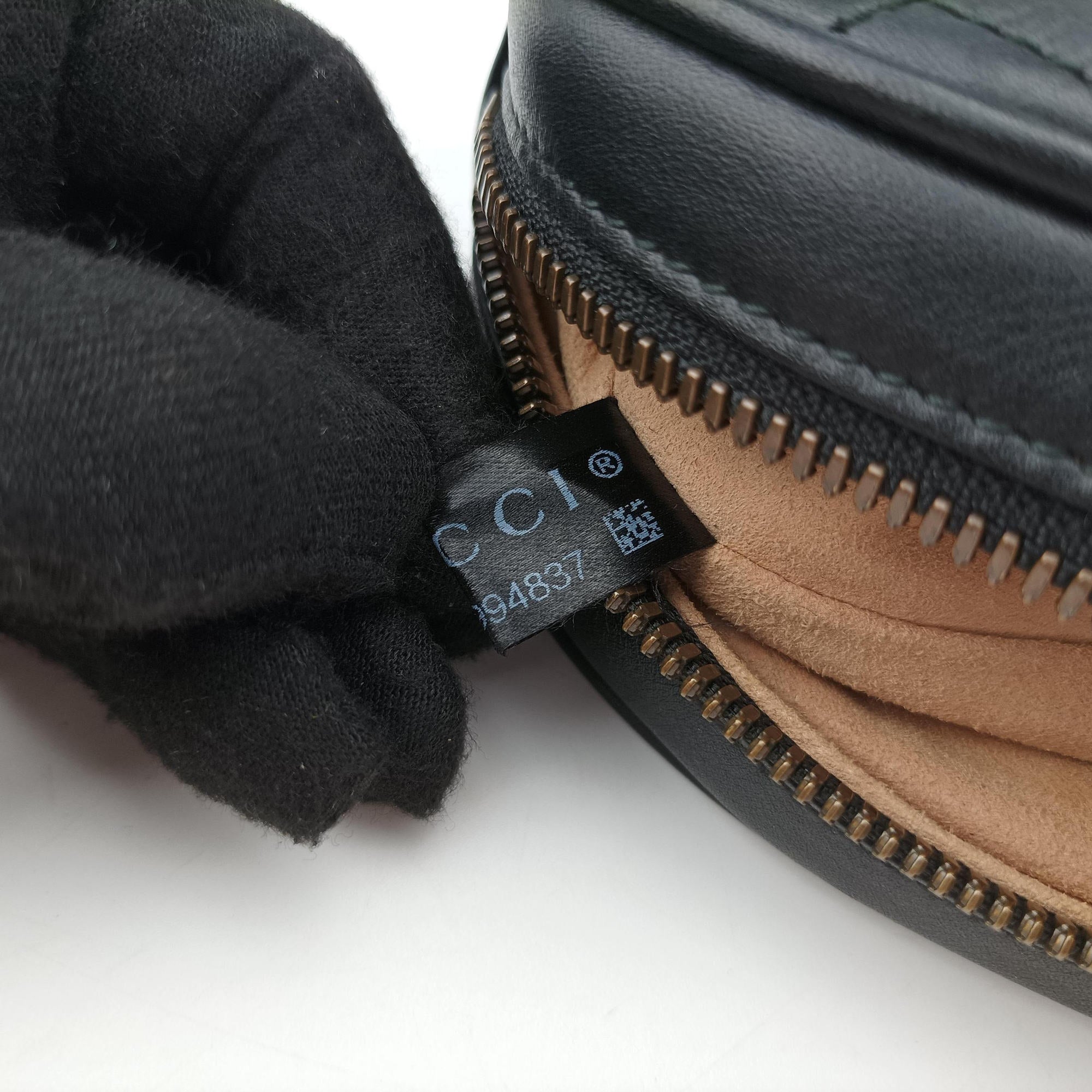 Secondhand Gucci GG Marmont Black Leather 476434 bum bag/waist bag | stylenewstar