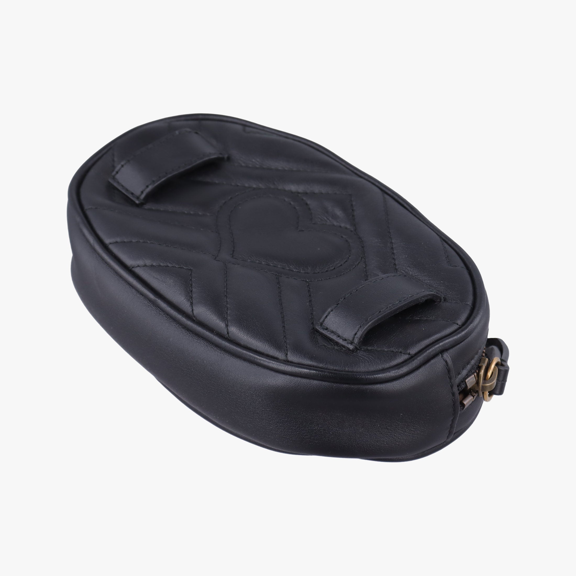Secondhand Gucci GG Marmont Black Leather 476434 bum bag/waist bag | stylenewstar
