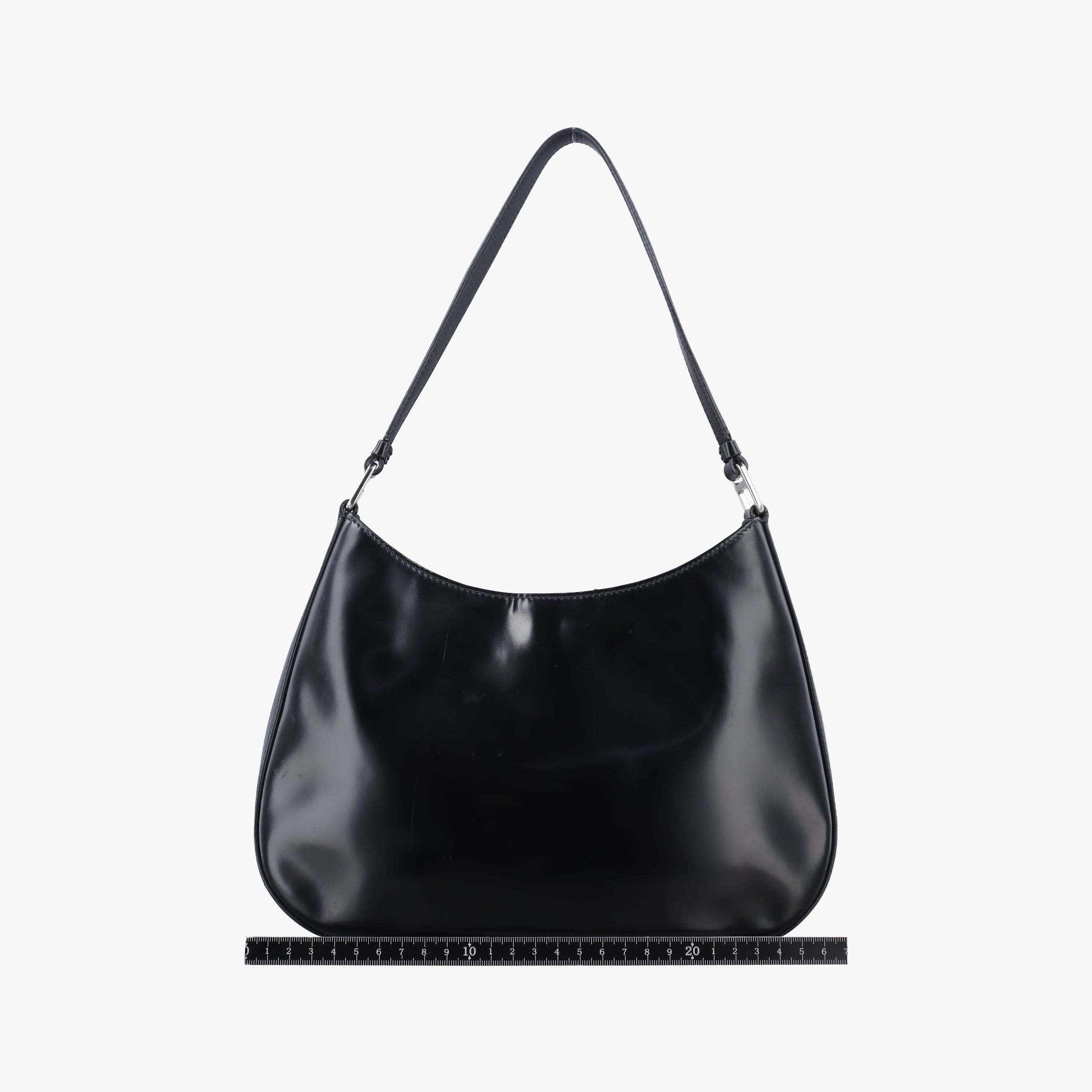 Vintage Prada Cleo Black brushed leather 1BC499 shoulderbag | stylenewstar