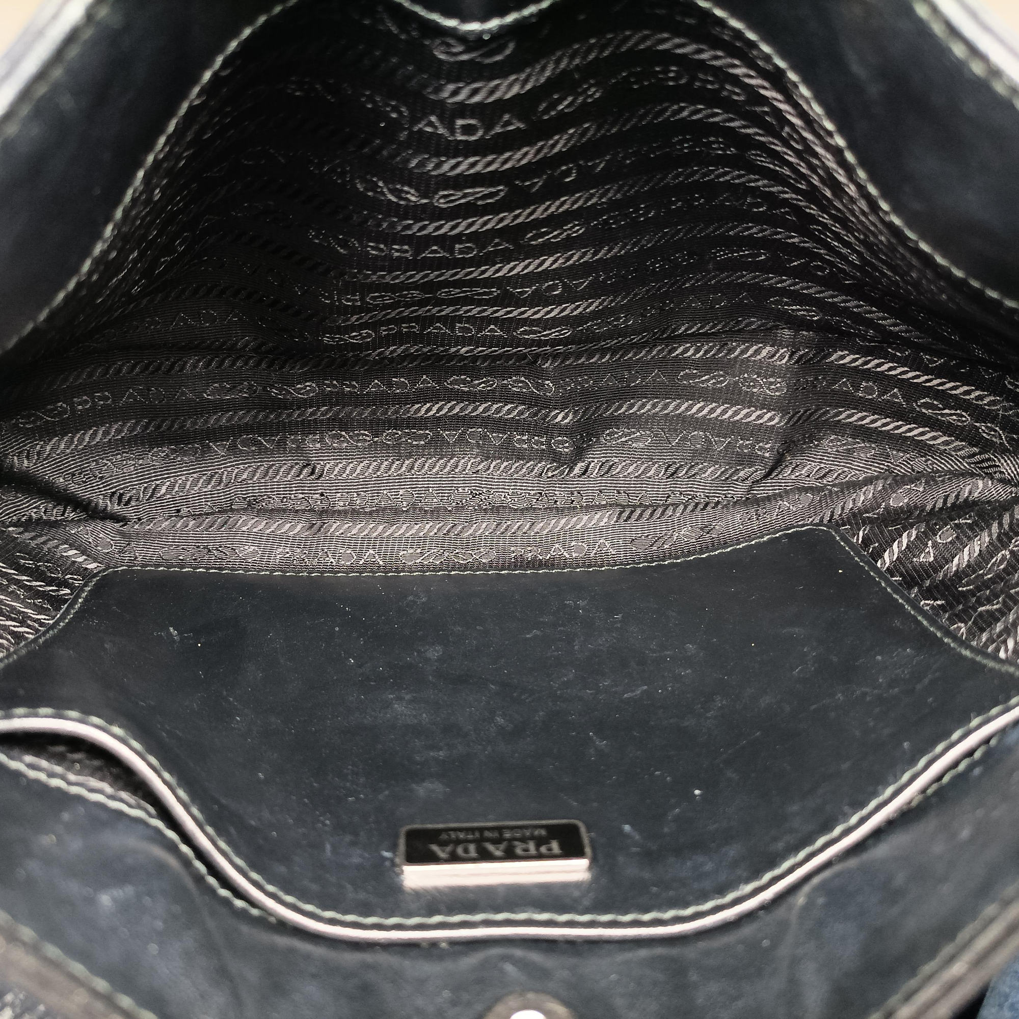 Vintage Prada Cleo Black brushed leather 1BC499 shoulderbag | stylenewstar