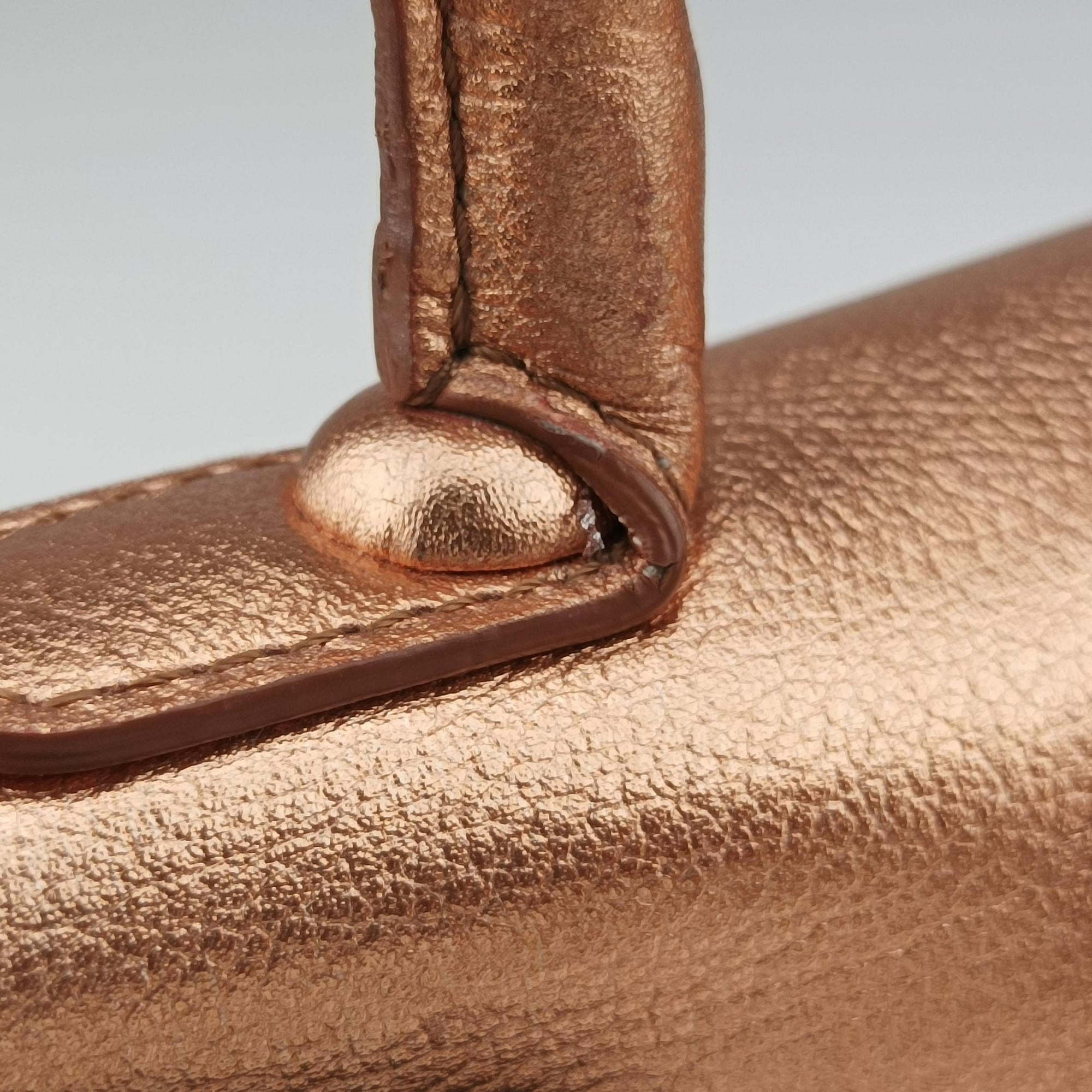 Pre-owned Delvaux Brillant Mini Pink Gold leather  shoulderbag | stylenewstar