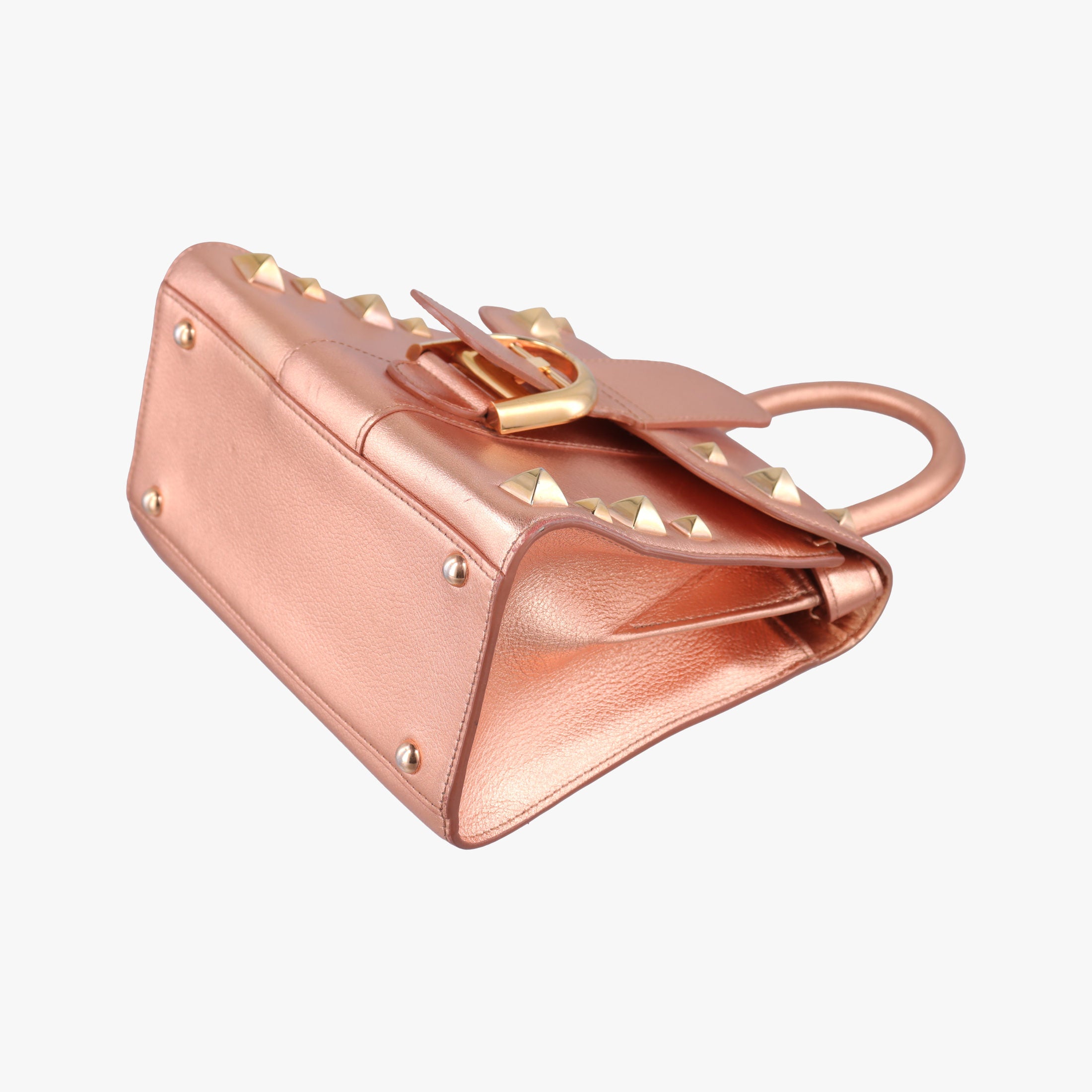 Pre-owned Delvaux Brillant Mini Pink Gold leather  shoulderbag | stylenewstar