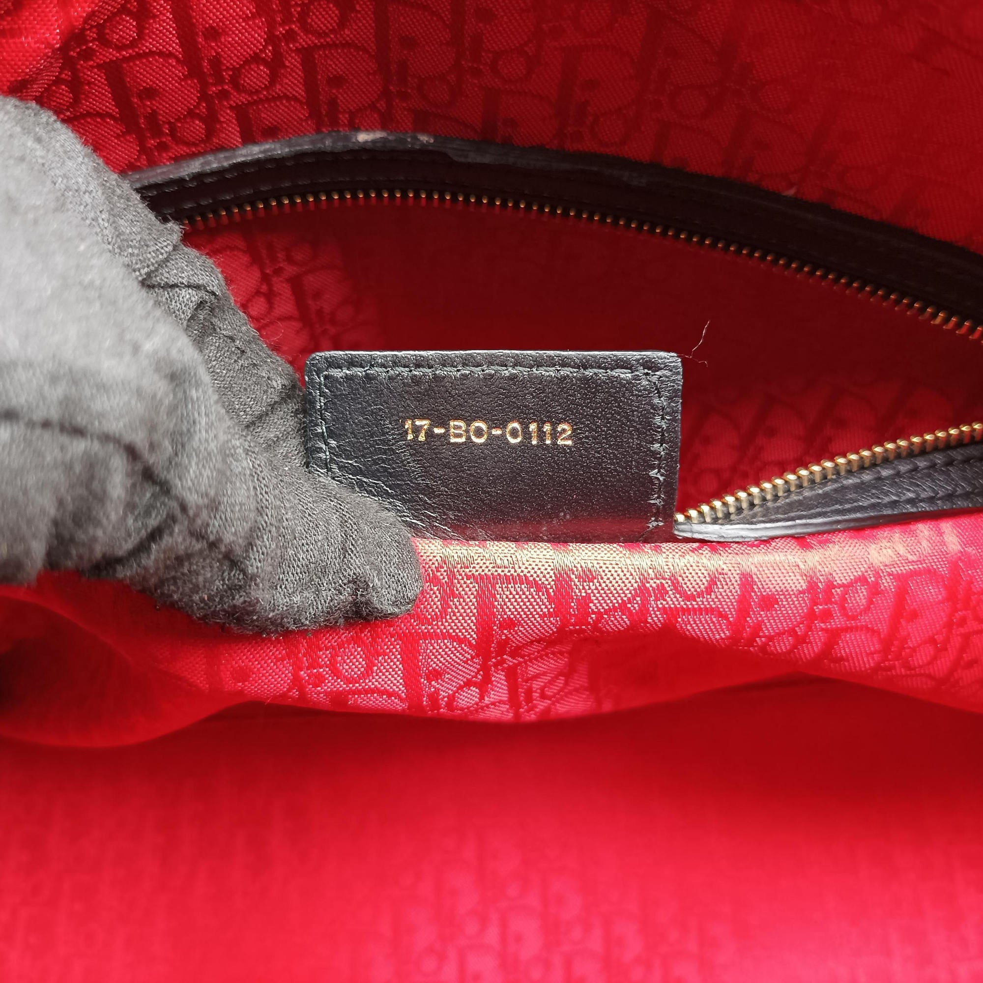 Pre-owned Christian Dior Lady Dior Black lambskin  shoulderbag | stylenewstar