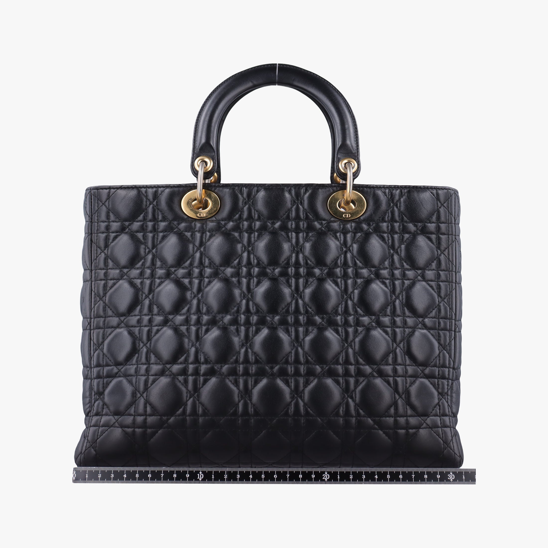 Pre-owned Christian Dior Lady Dior Black lambskin  shoulderbag | stylenewstar