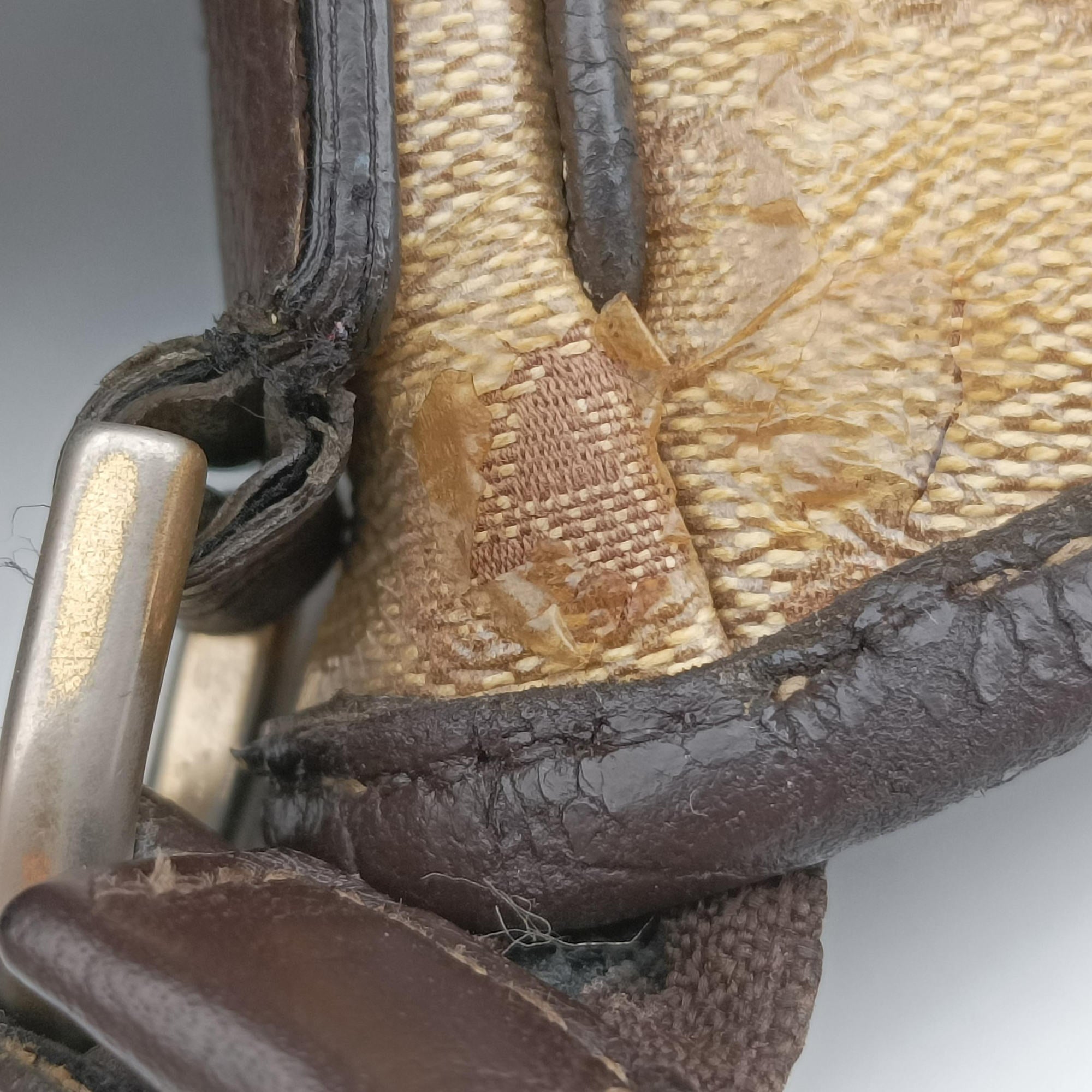 Secondhand Gucci GG Crystal Abbey Hobo Beige PVC coated canvas×leather 268636 handbag | stylenewstar