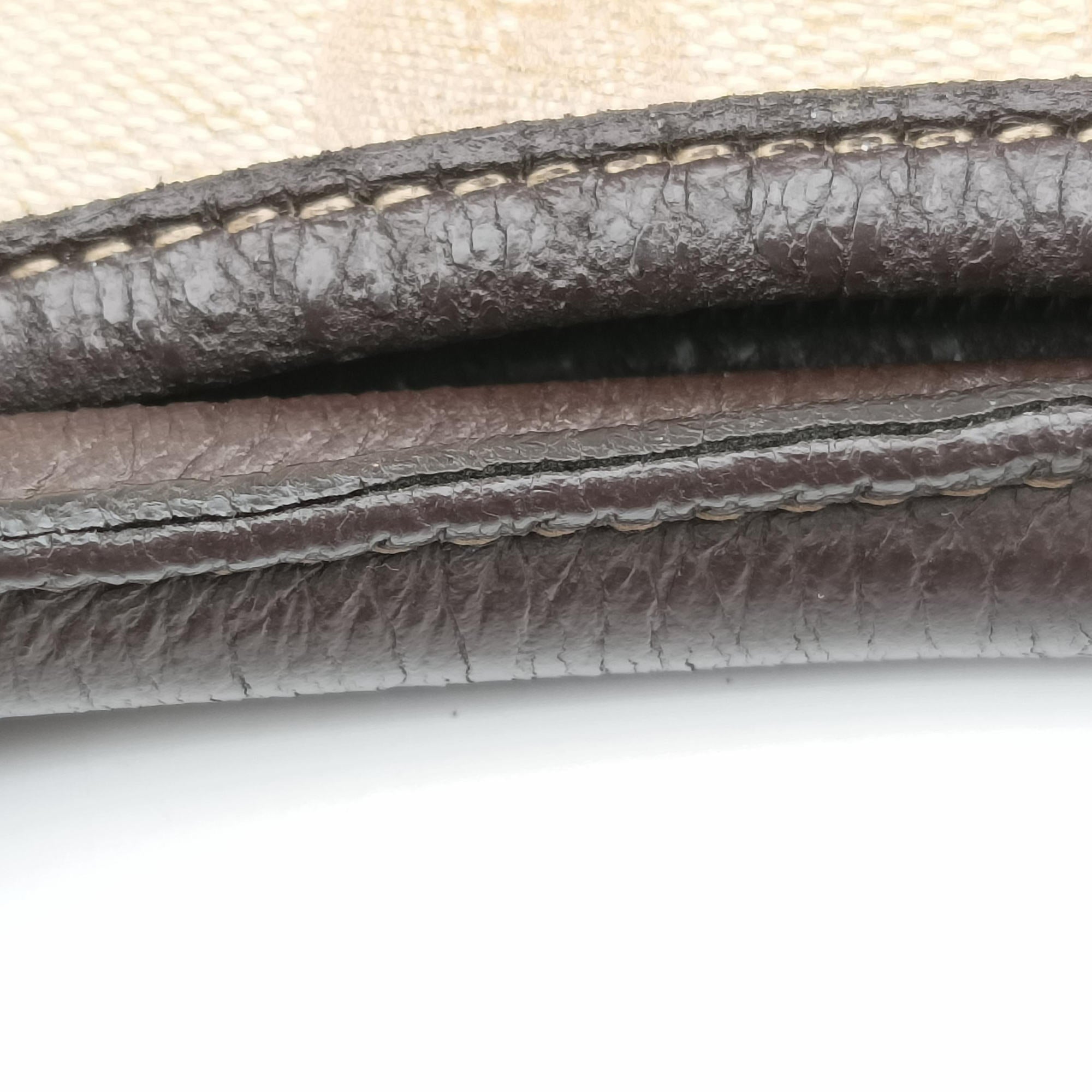 Secondhand Gucci GG Crystal Abbey Hobo Beige PVC coated canvas×leather 268636 handbag | stylenewstar