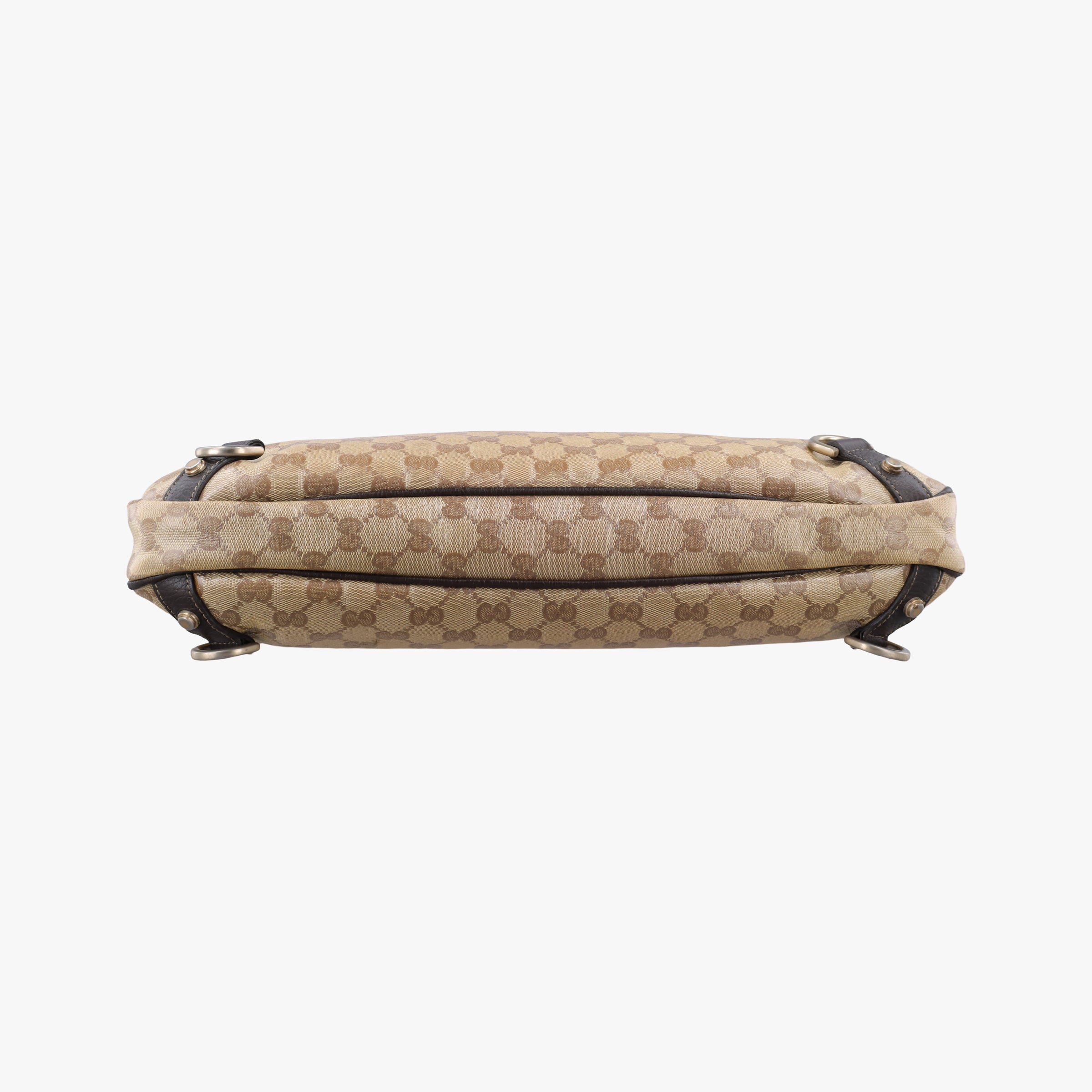 Secondhand Gucci GG Crystal Abbey Hobo Beige PVC coated canvas×leather 268636 handbag | stylenewstar