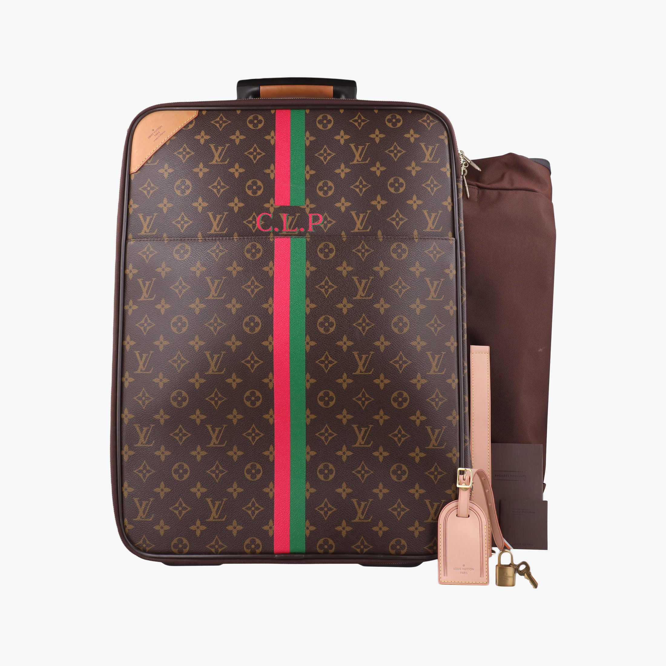Pre-owned Louis Vuitton Pegase 50 Brown Monogram Canvas × Vachetta Leather M23251 suitcase | stylenewstar