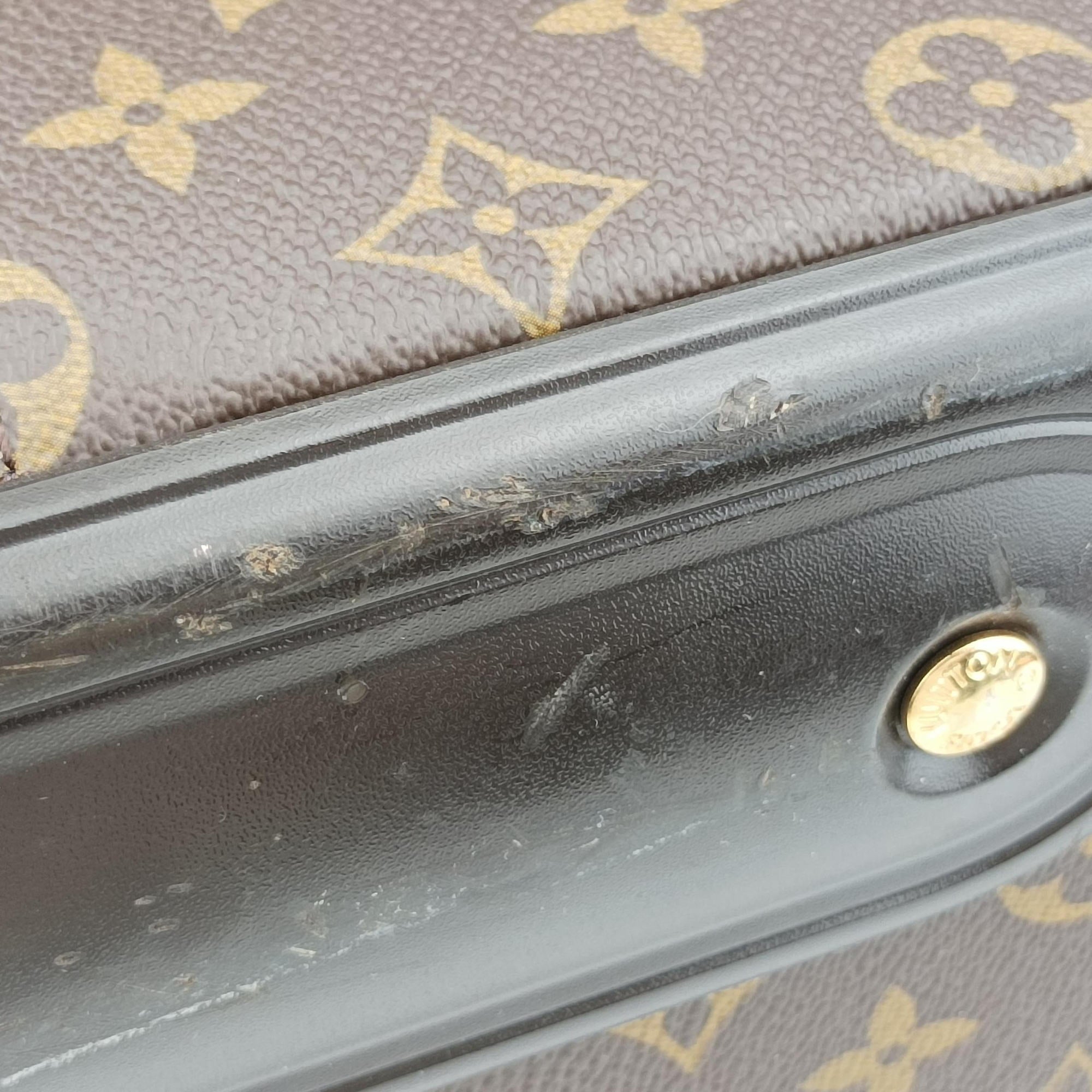 Pre-owned Louis Vuitton Pegase 50 Brown Monogram Canvas × Vachetta Leather M23251 suitcase | stylenewstar