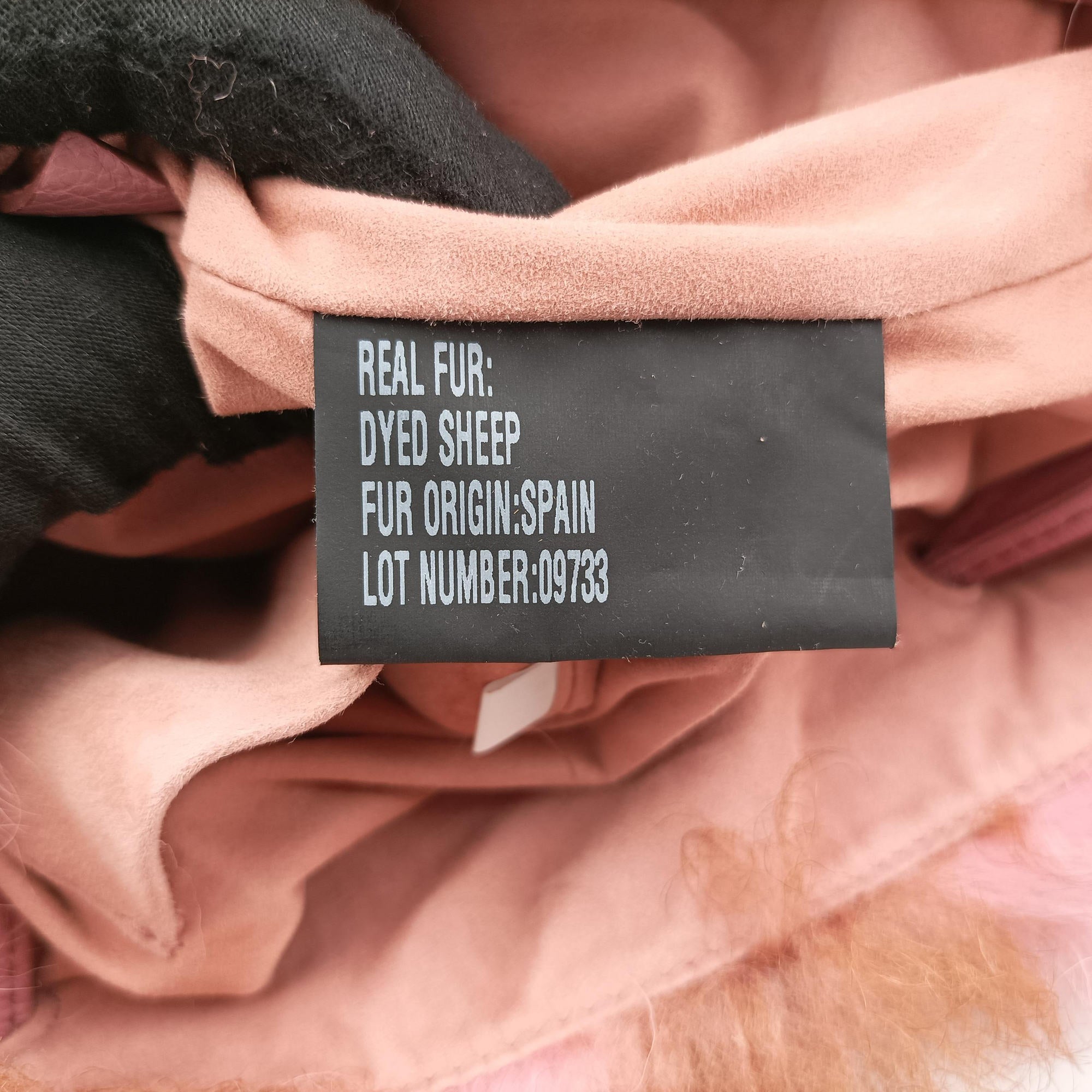 Pre-owned Prada Avant Garde Begonia Pink × Camel Brown × Purple Montone Shearling  handbag | stylenewstar