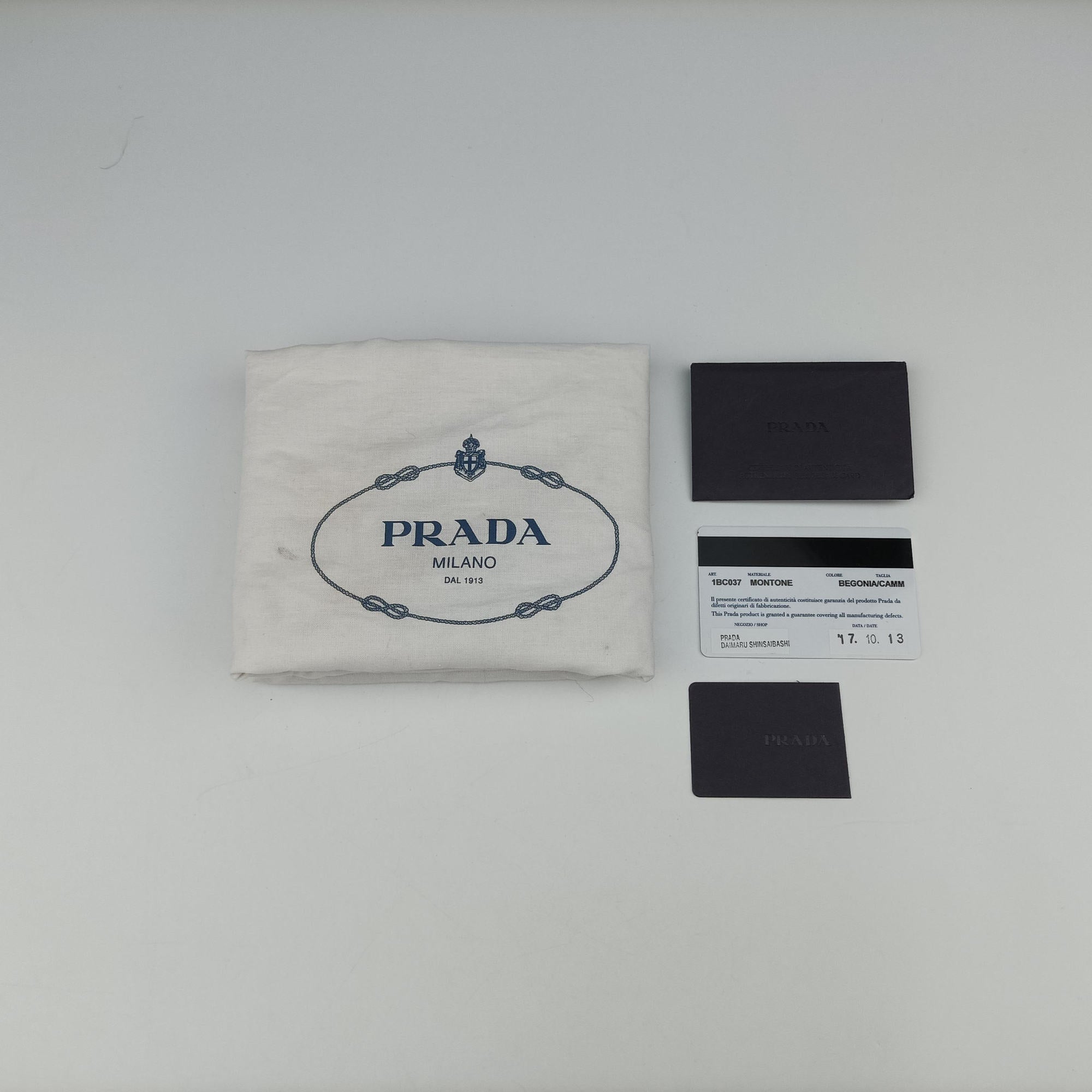 Pre-owned Prada Avant Garde Begonia Pink × Camel Brown × Purple Montone Shearling  handbag | stylenewstar