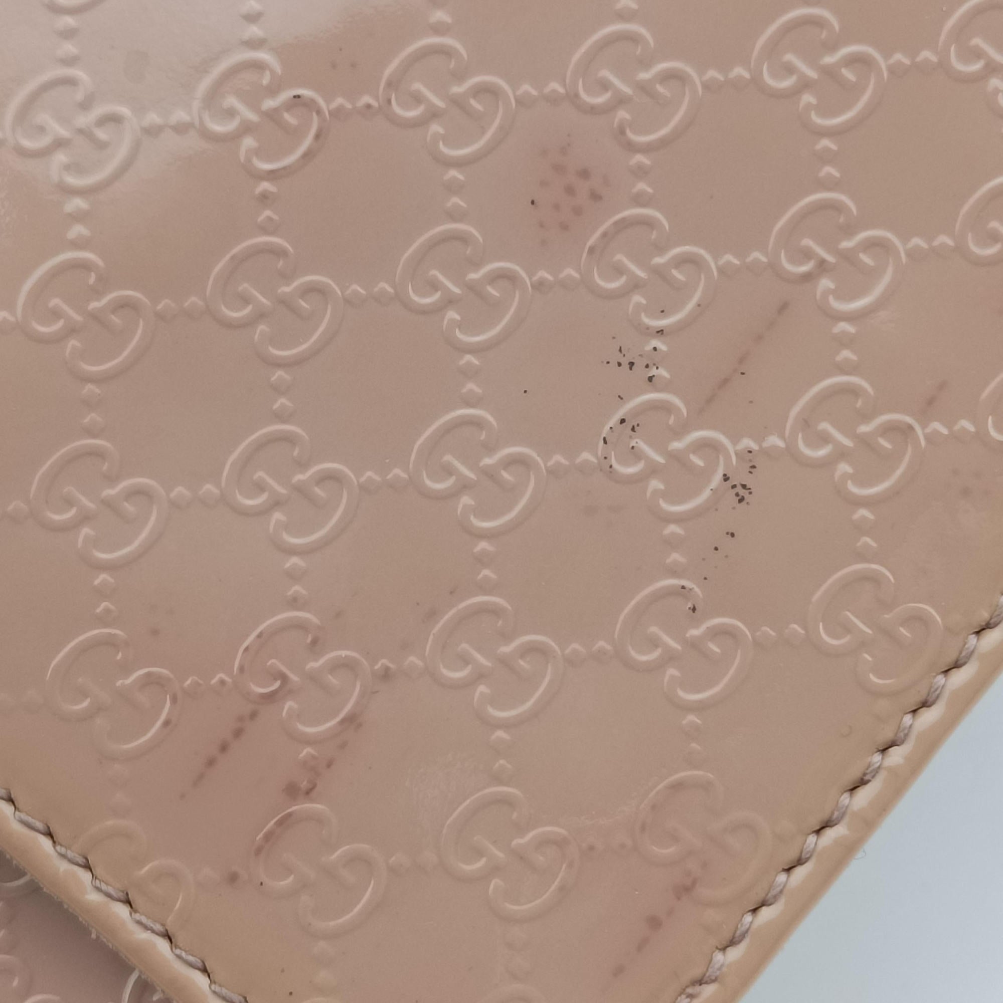 Secondhand Gucci Microguccissima Broadway Camel Patent Leather 339249 long-wallet | stylenewstar