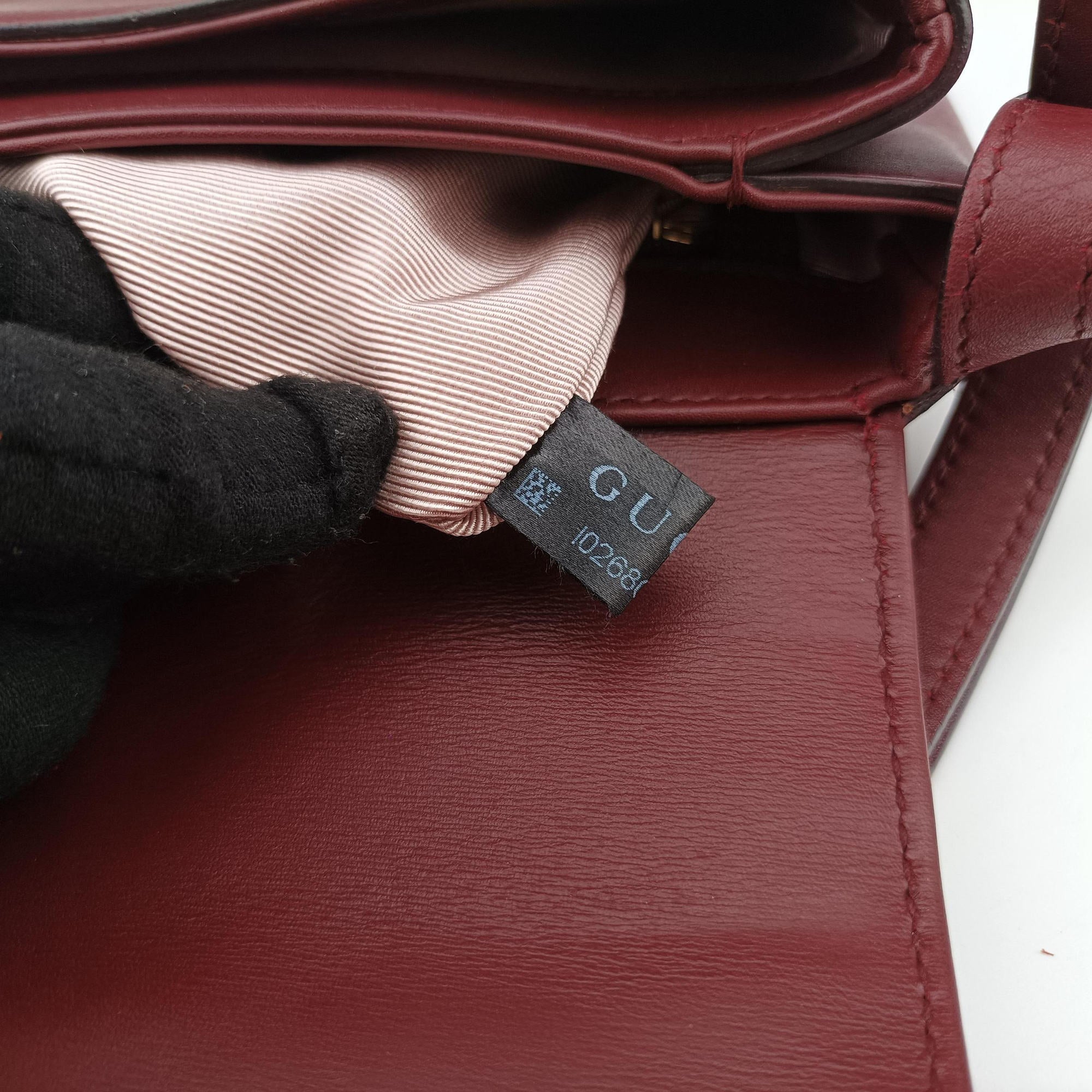 Secondhand Gucci Arli Burgundy Leather 550129 shoulderbag | stylenewstar