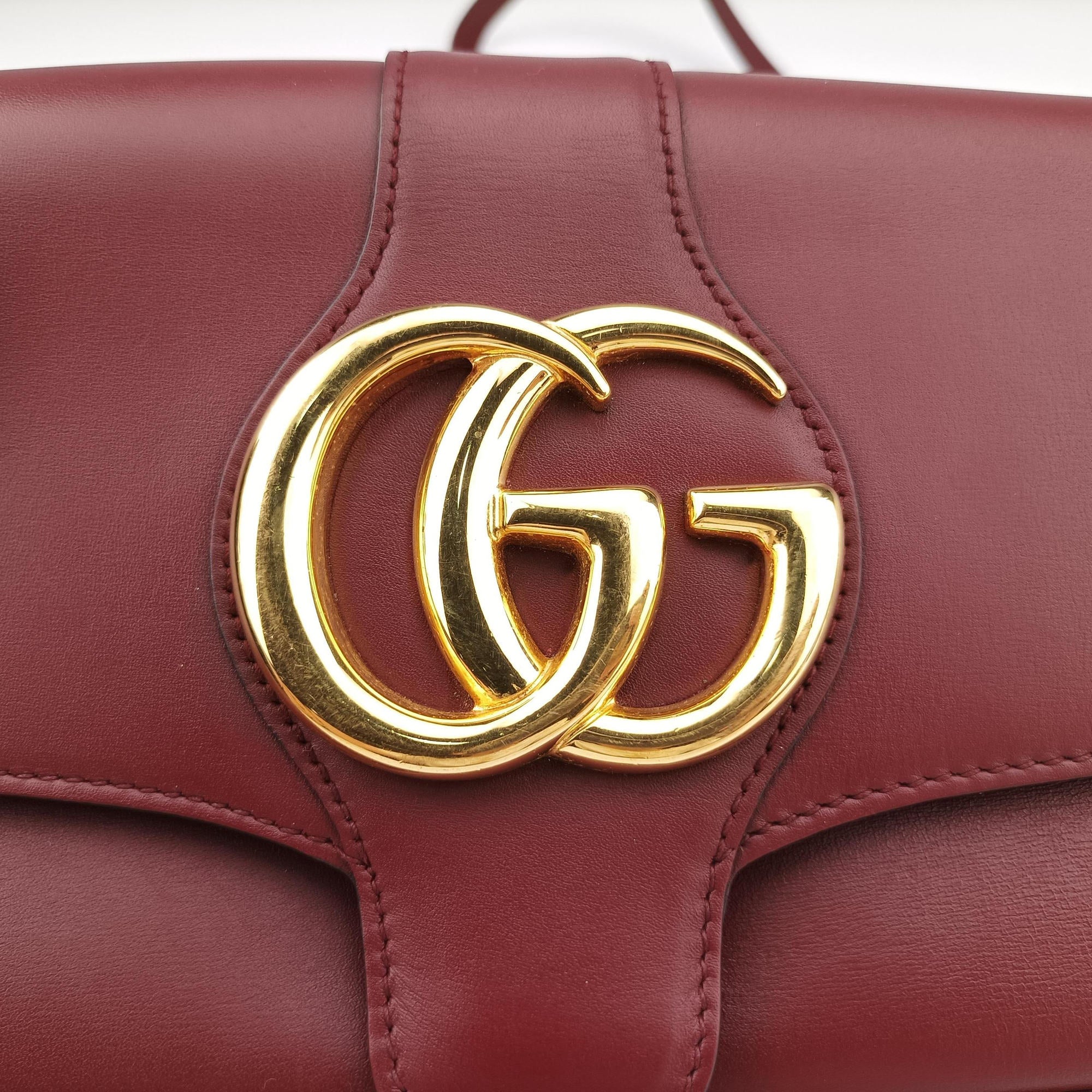 Secondhand Gucci Arli Burgundy Leather 550129 shoulderbag | stylenewstar