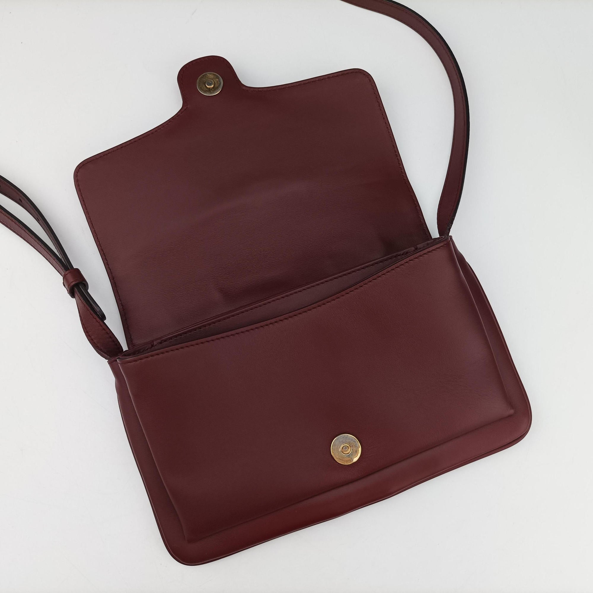 Secondhand Gucci Arli Burgundy Leather 550129 shoulderbag | stylenewstar