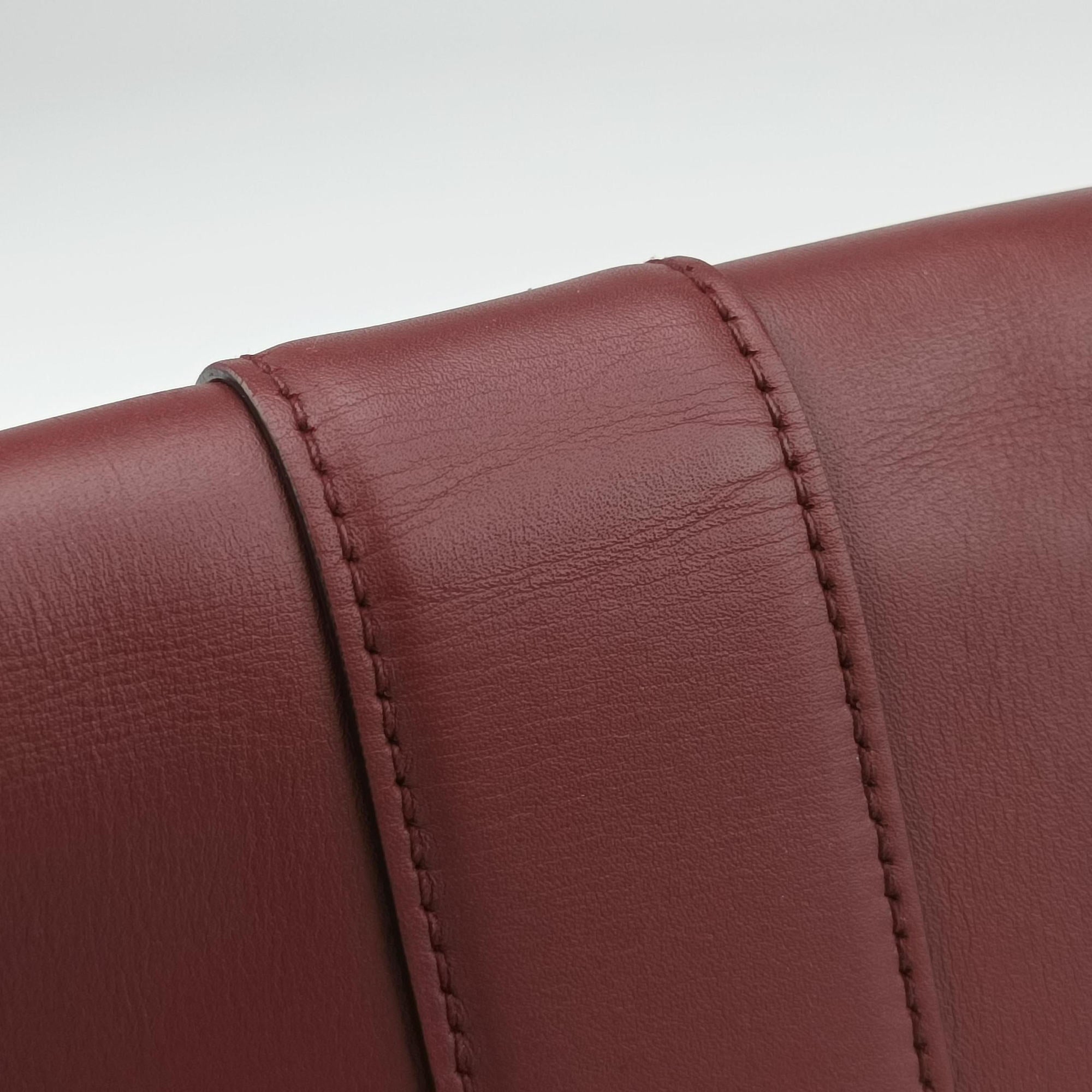 Secondhand Gucci Arli Burgundy Leather 550129 shoulderbag | stylenewstar