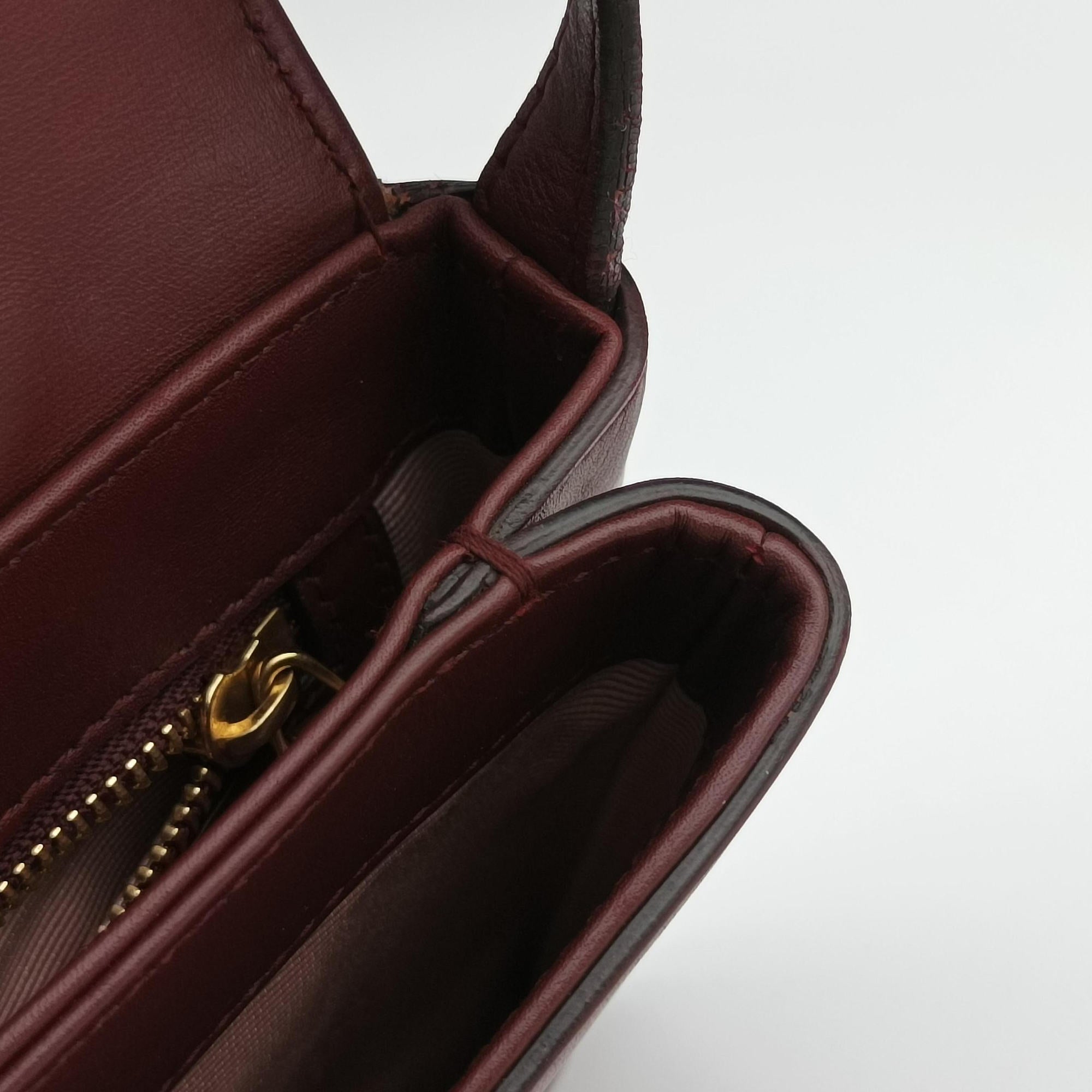 Secondhand Gucci Arli Burgundy Leather 550129 shoulderbag | stylenewstar