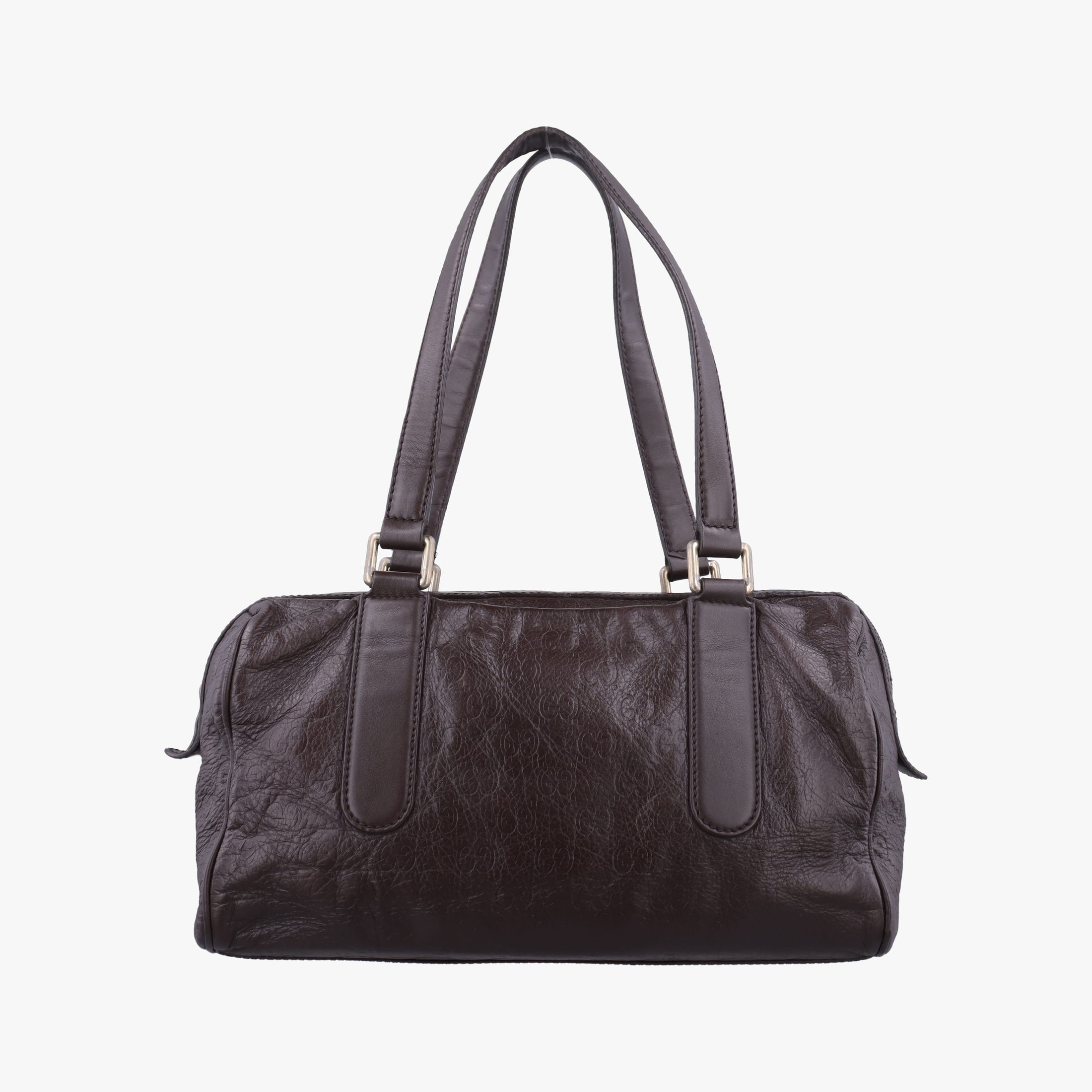 Pre-owned Gucci GG Guccissima Boston Brown leather 257289 shoulderbag | stylenewstar