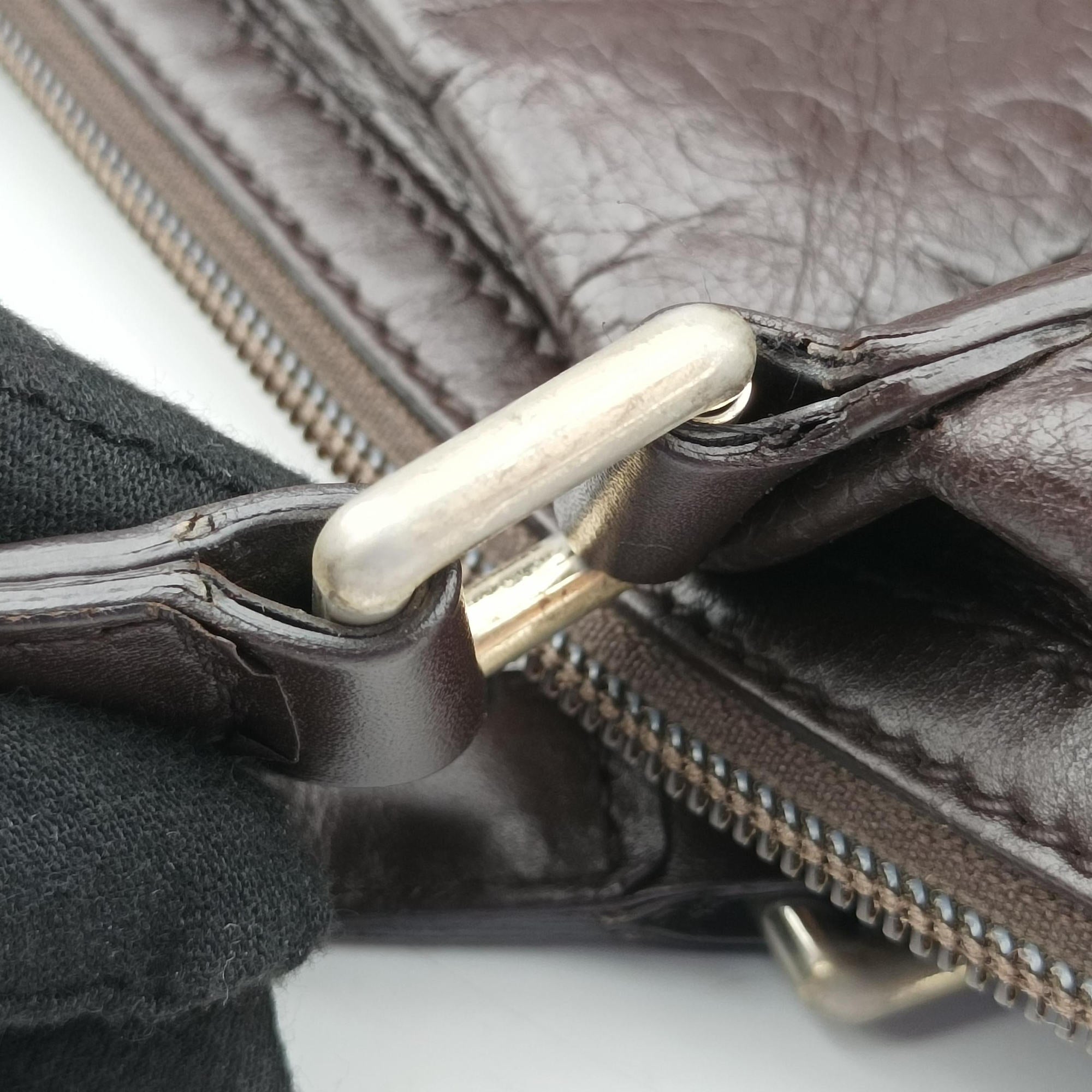 Pre-owned Gucci GG Guccissima Boston Brown leather 257289 shoulderbag | stylenewstar
