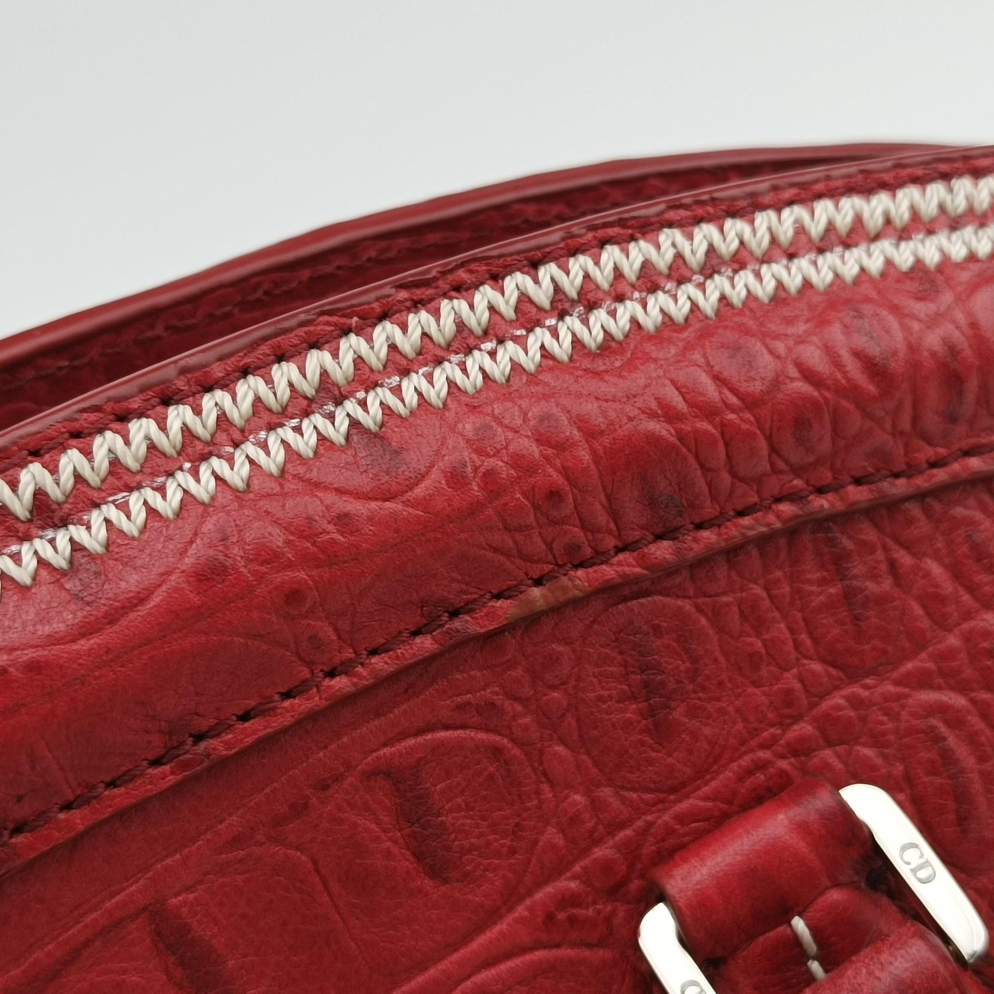 Secondhand Christian Dior Detective Red Leather  handbag | stylenewstar
