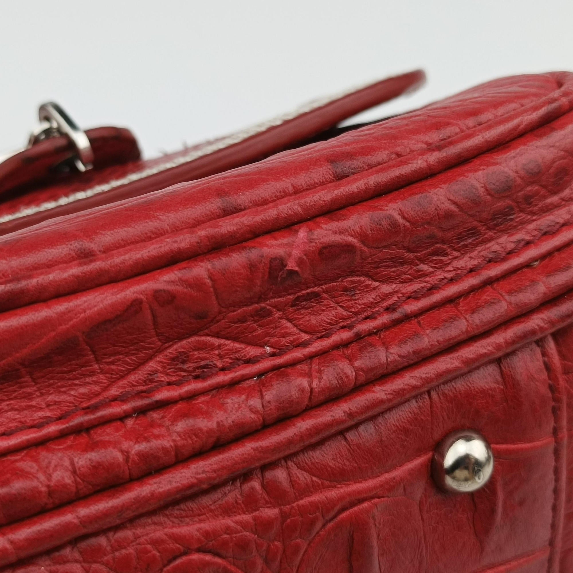 Secondhand Christian Dior Detective Red Leather  handbag | stylenewstar