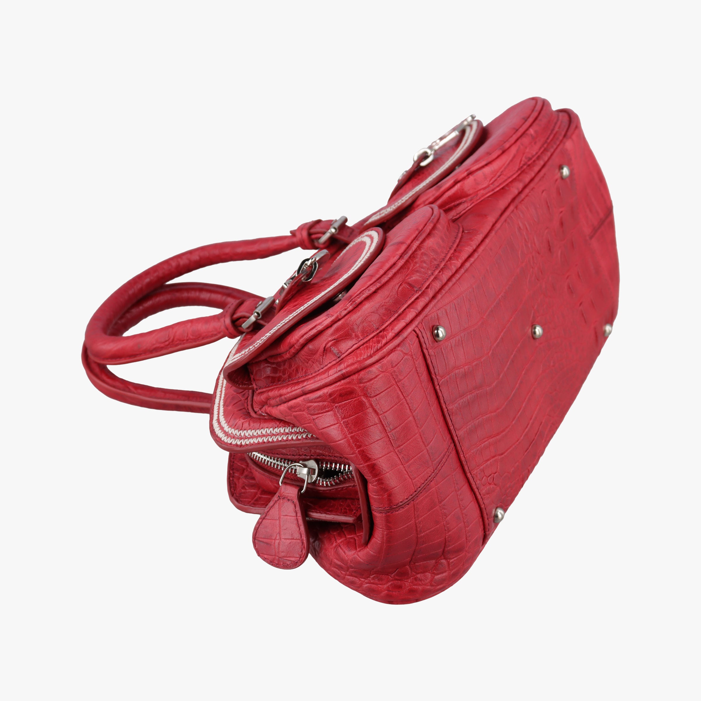 Secondhand Christian Dior Detective Red Leather  handbag | stylenewstar
