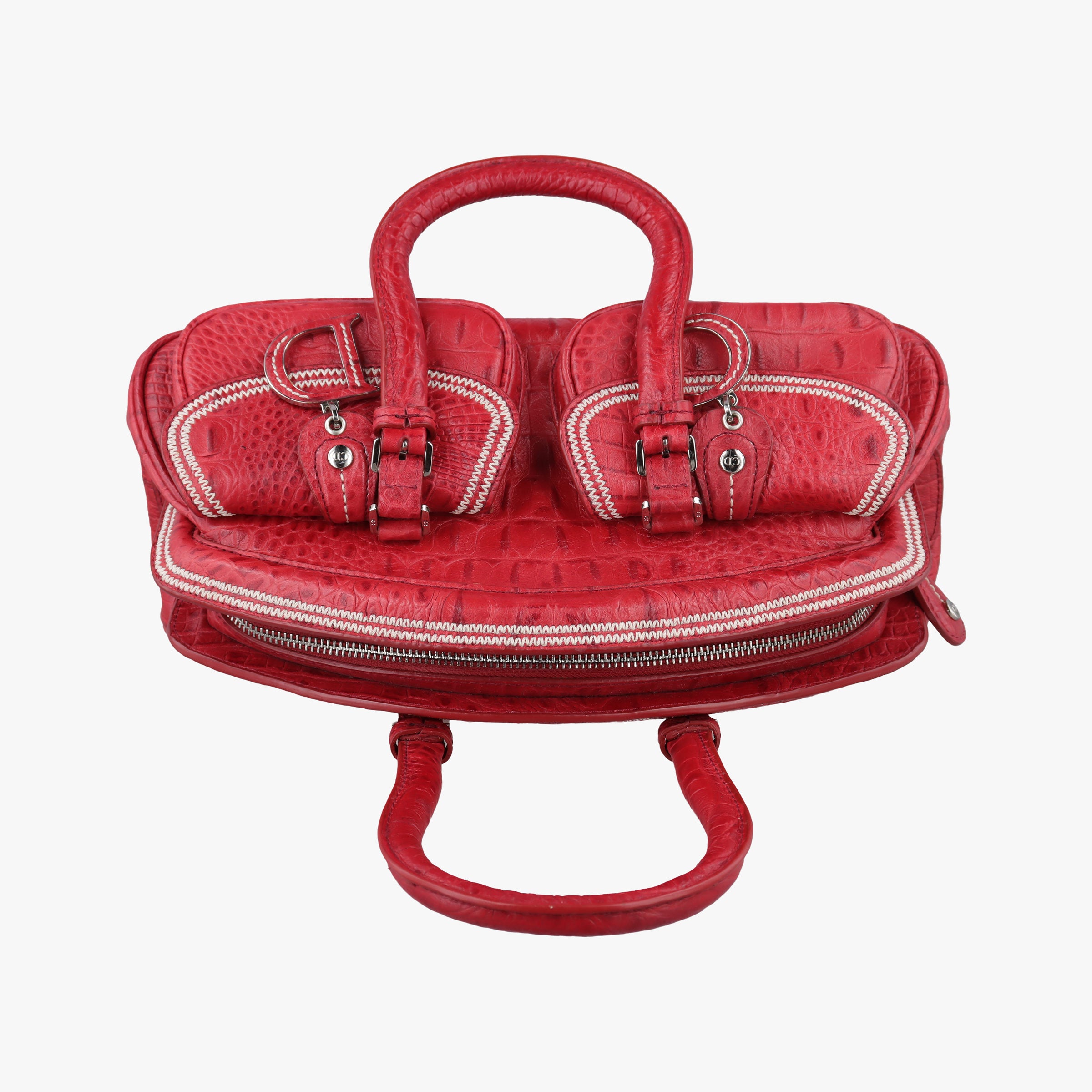 Secondhand Christian Dior Detective Red Leather  handbag | stylenewstar