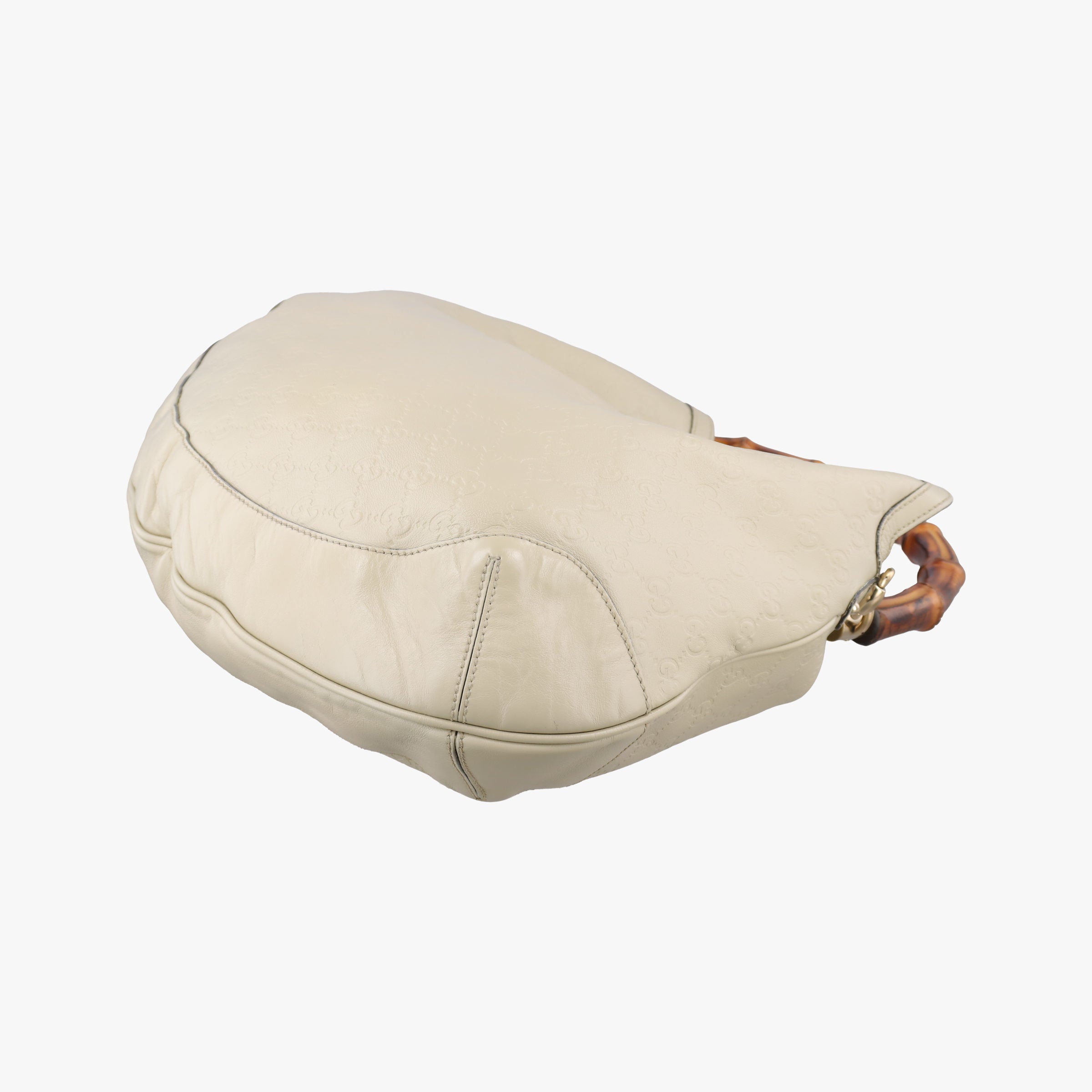 Pre-owned Gucci Bamboo White Leather 169976 shoulderbag | stylenewstar