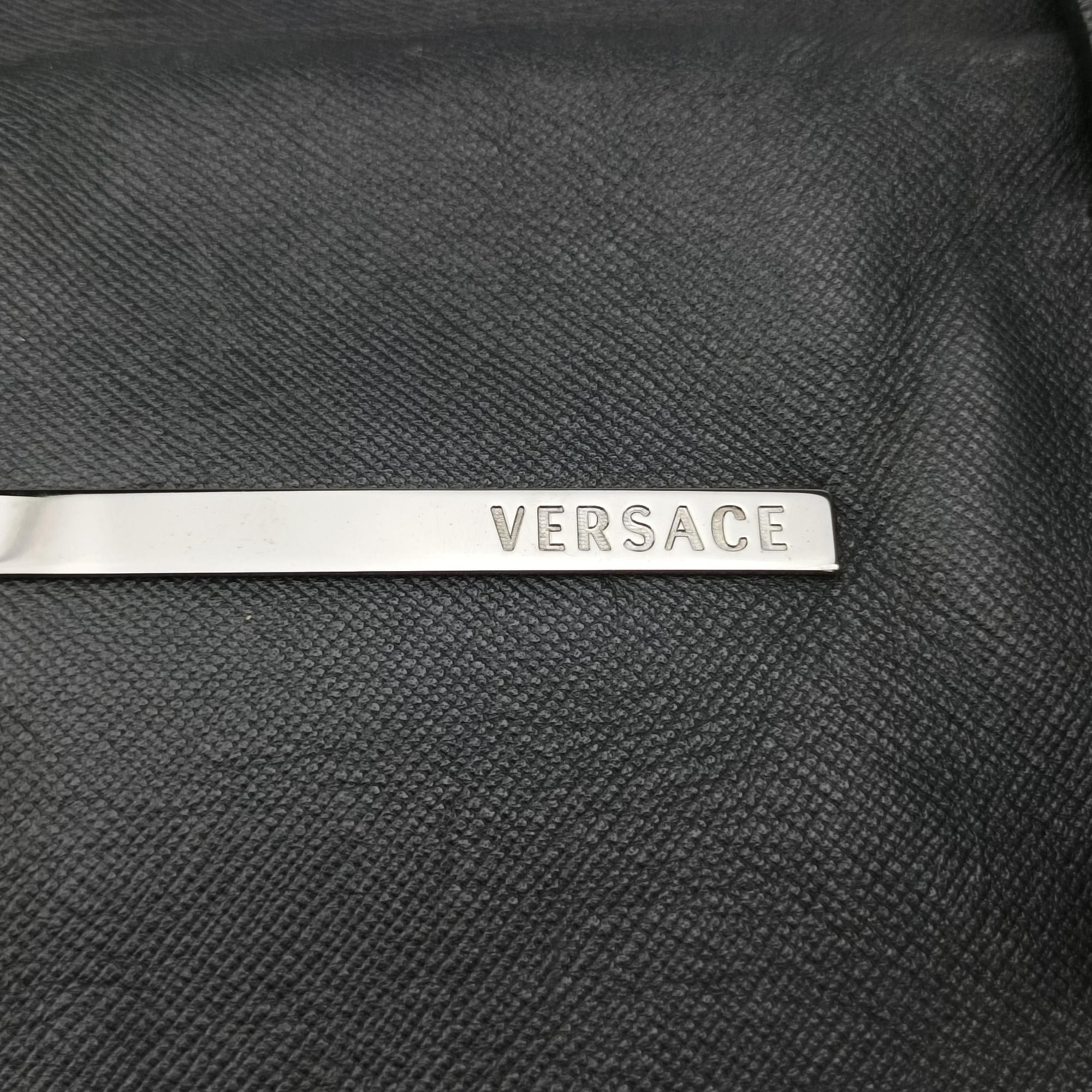Vintage VERSACE Tote Black Leather  handbag | stylenewstar