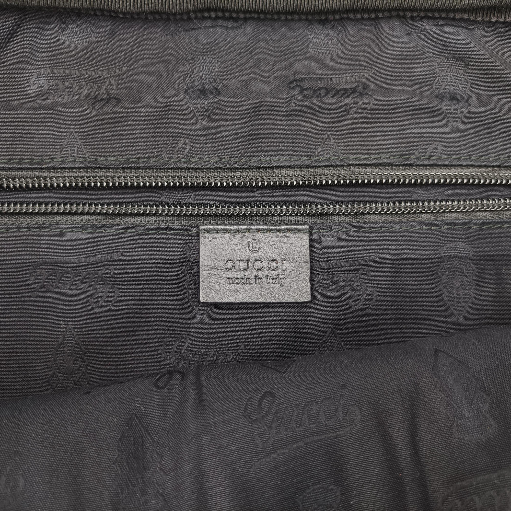 Secondhand Gucci GG plus GG Supreme Briefcase Black PVC coated canvas 201480 handbag | stylenewstar