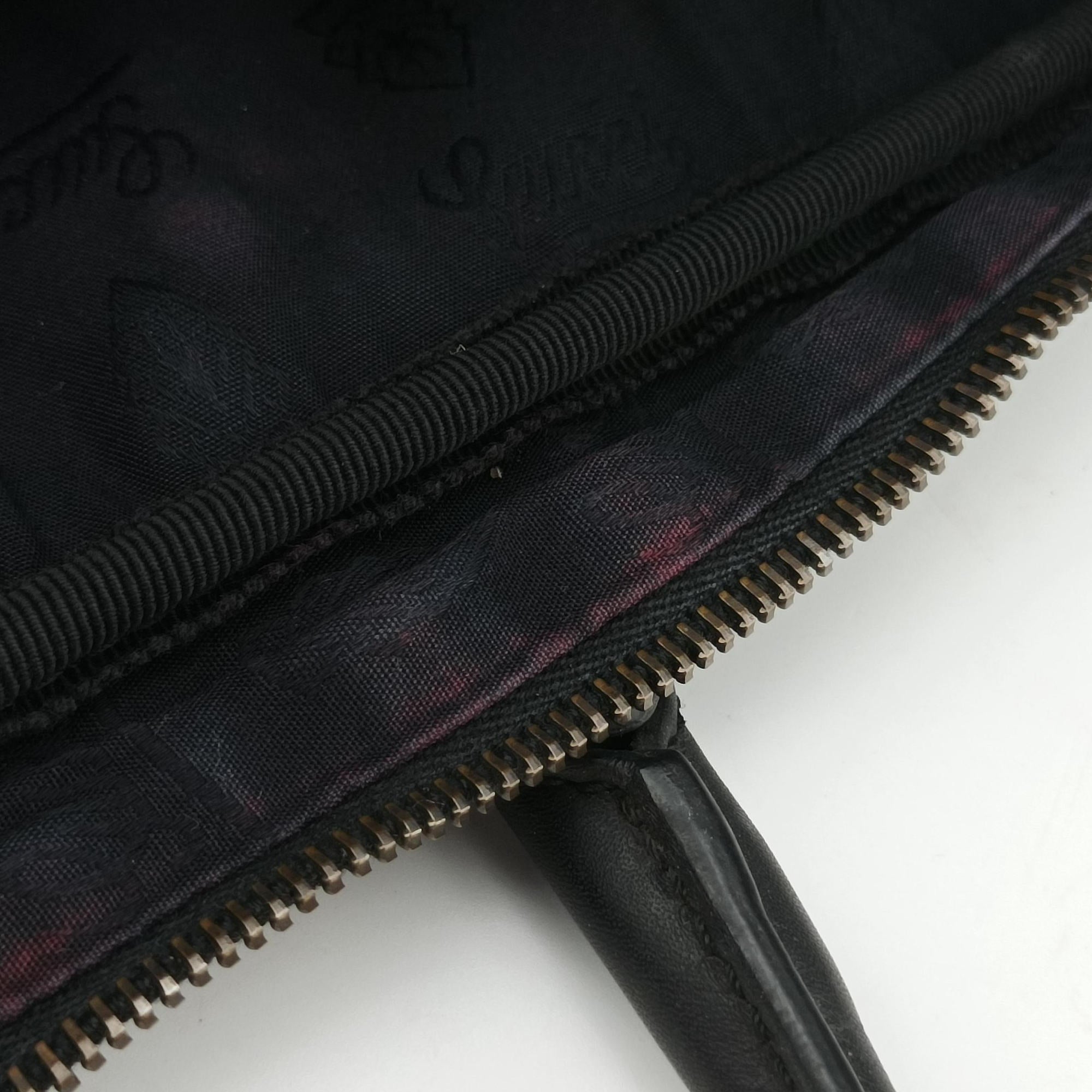 Secondhand Gucci GG plus GG Supreme Briefcase Black PVC coated canvas 201480 handbag | stylenewstar