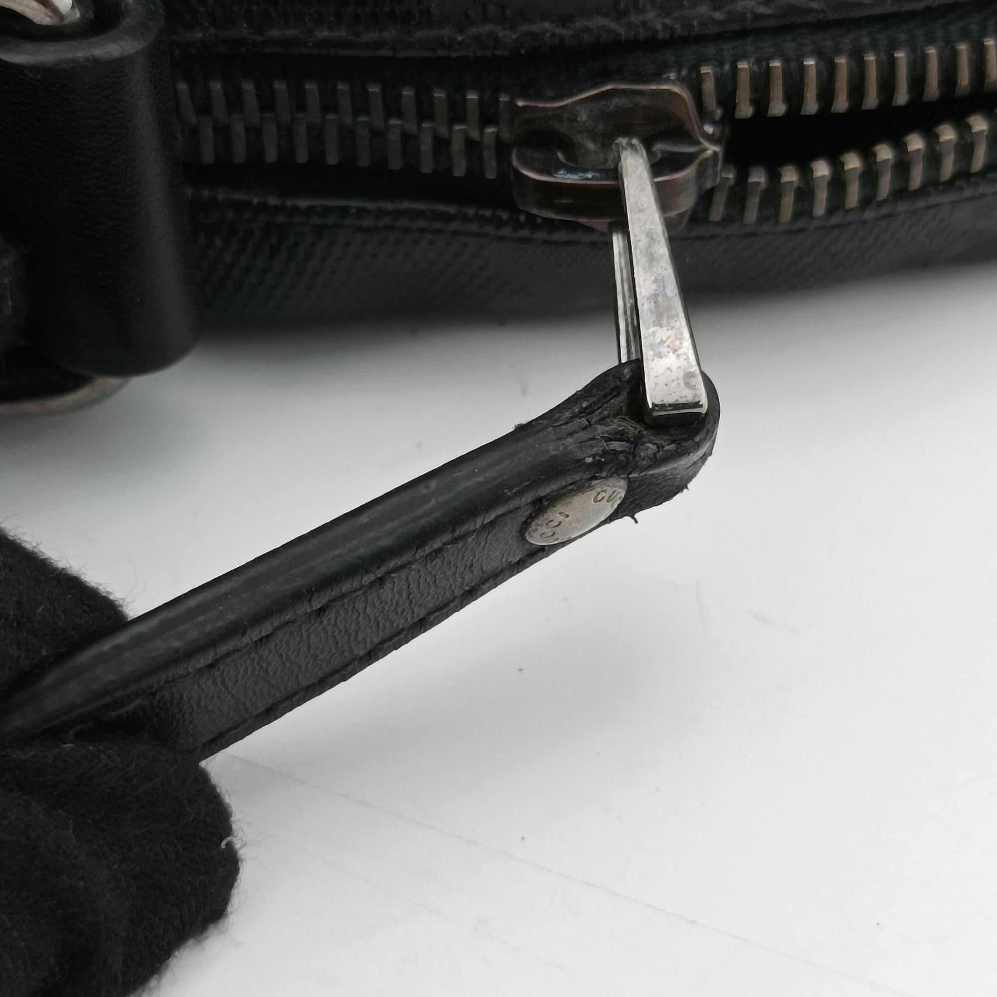 Secondhand Gucci GG plus GG Supreme Briefcase Black PVC coated canvas 201480 handbag | stylenewstar