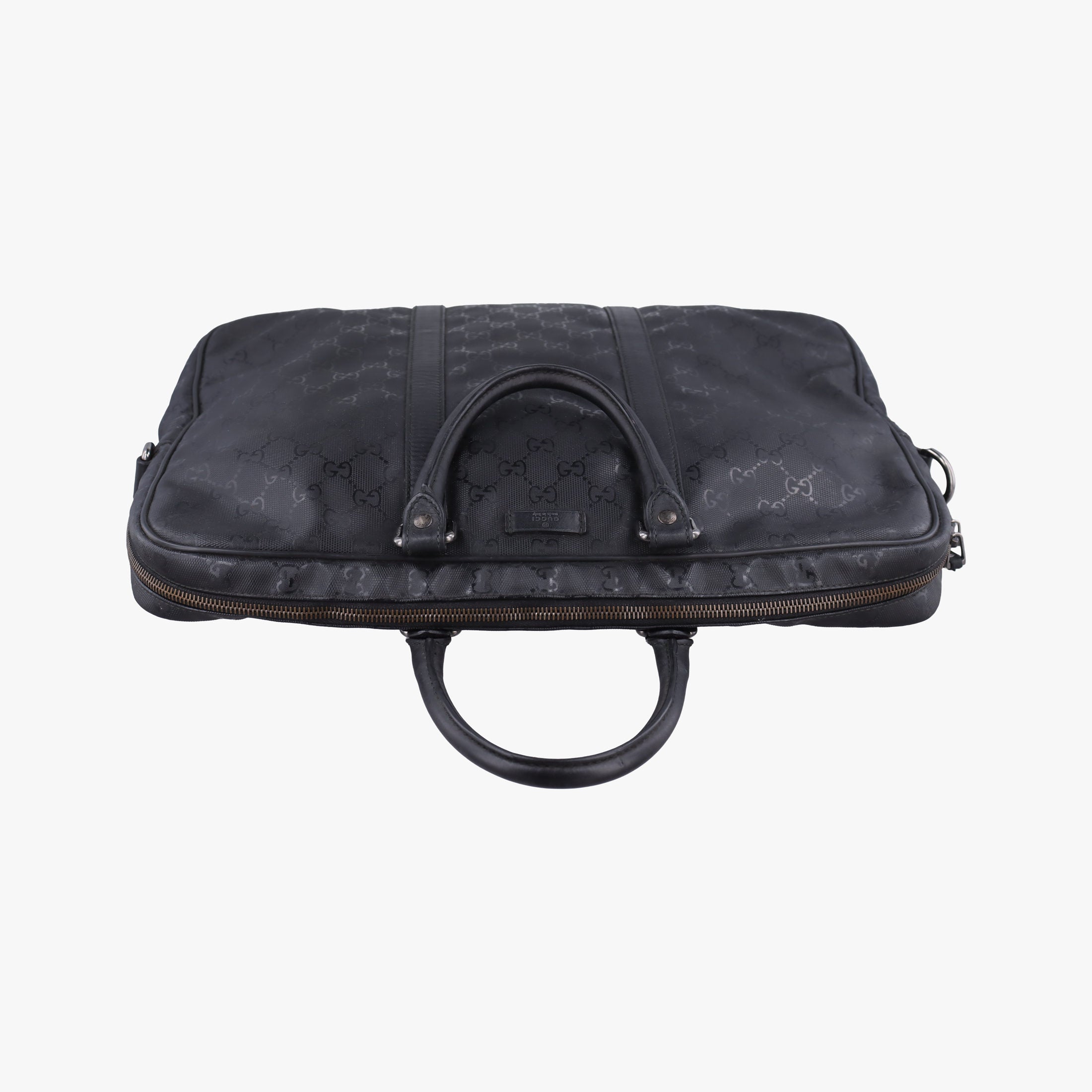 Secondhand Gucci GG plus GG Supreme Briefcase Black PVC coated canvas 201480 handbag | stylenewstar