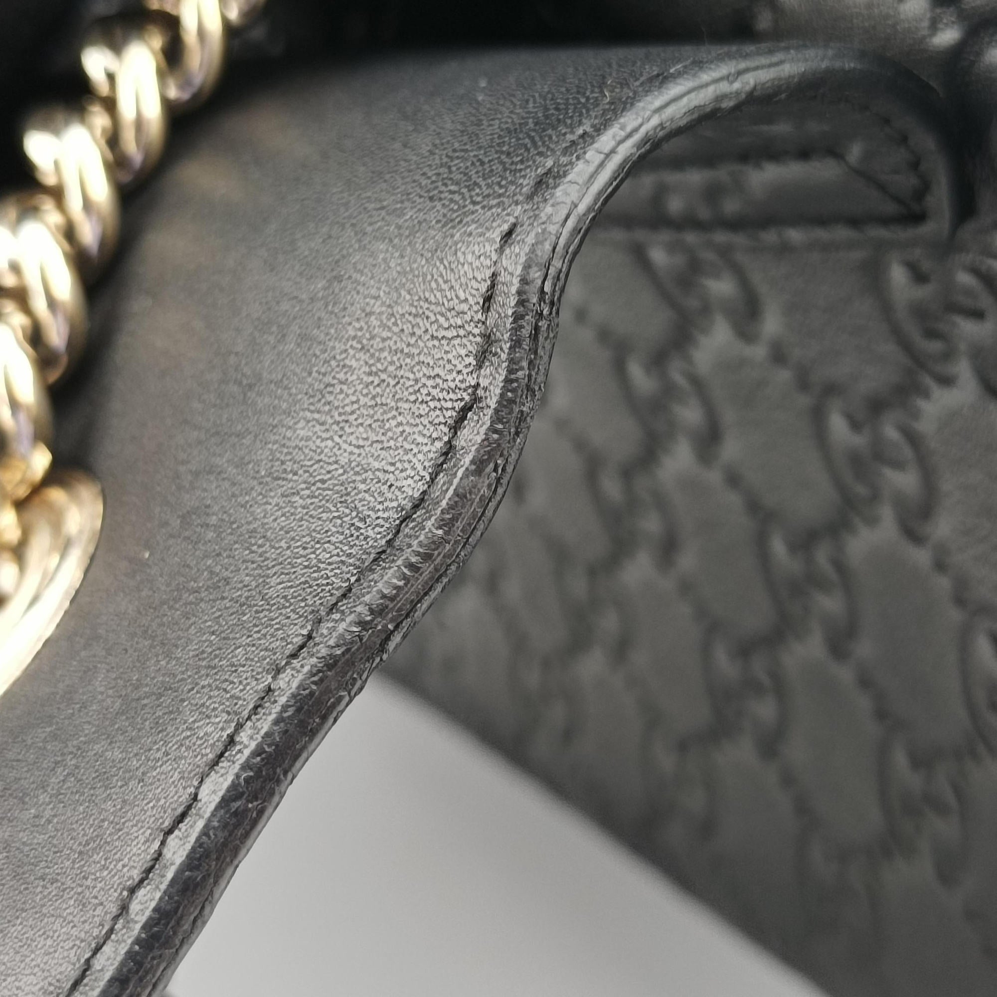 Pre-owned Gucci Emily Black Leather 295402 shoulderbag | stylenewstar