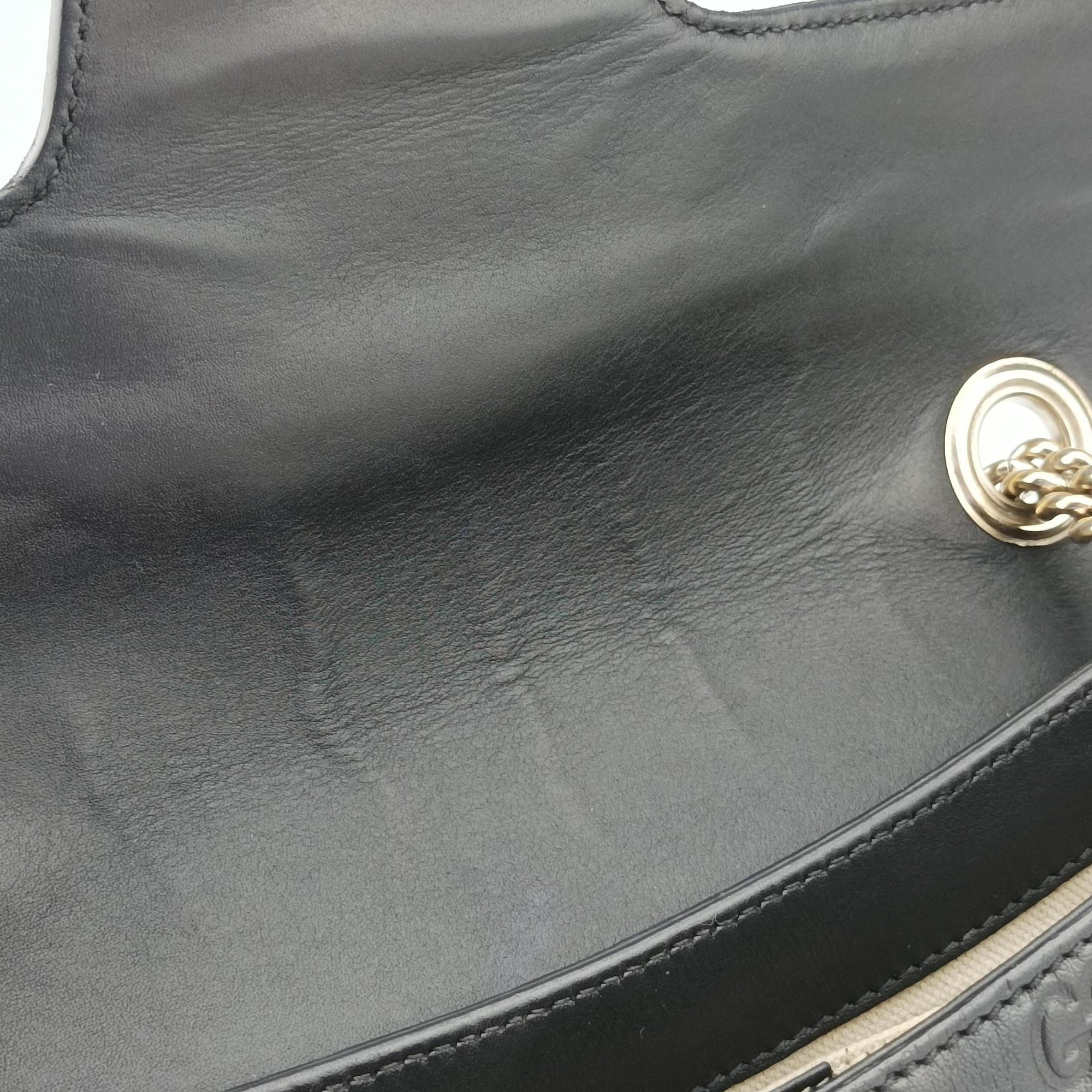 Pre-owned Gucci Emily Black Leather 295402 shoulderbag | stylenewstar