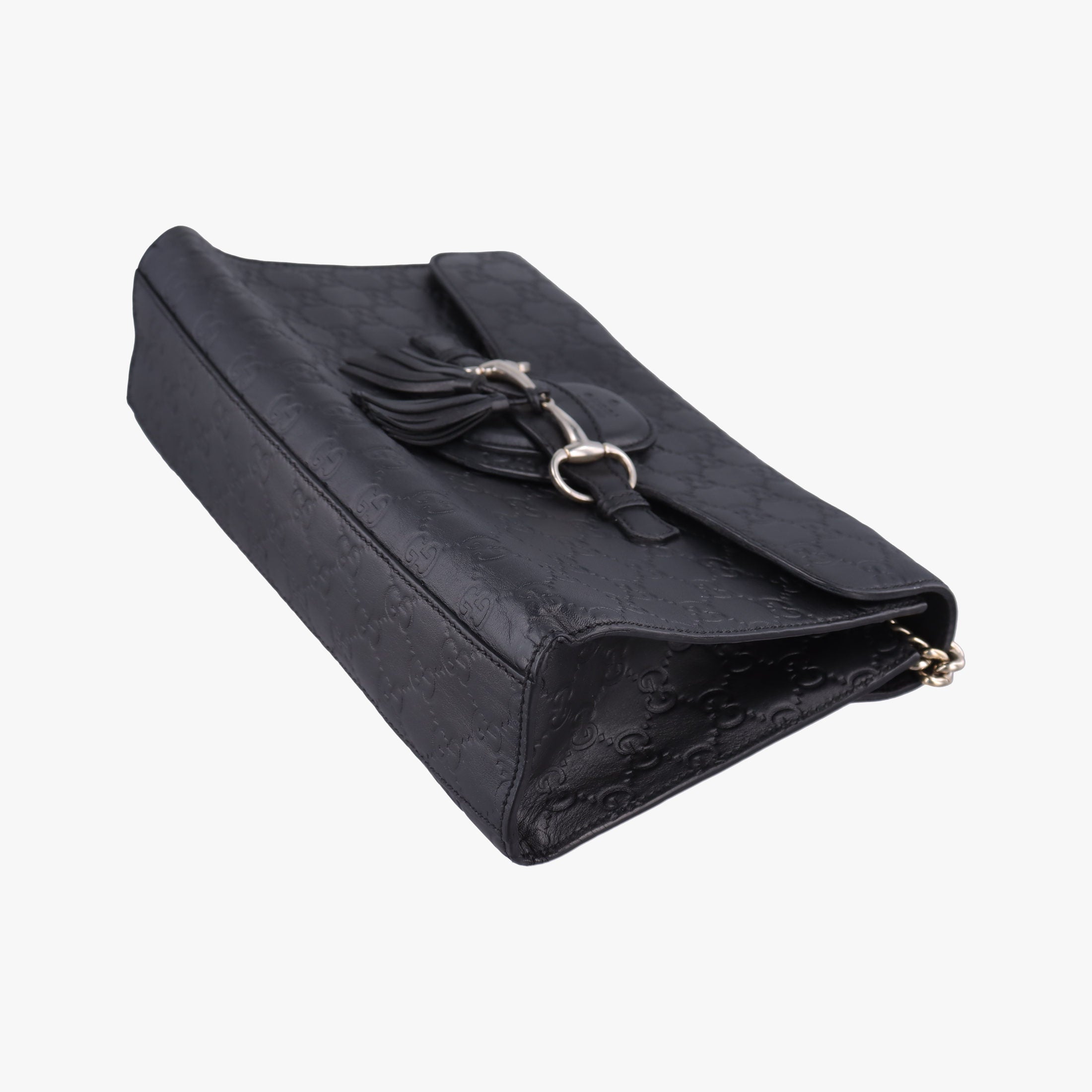Pre-owned Gucci Emily Black Leather 295402 shoulderbag | stylenewstar