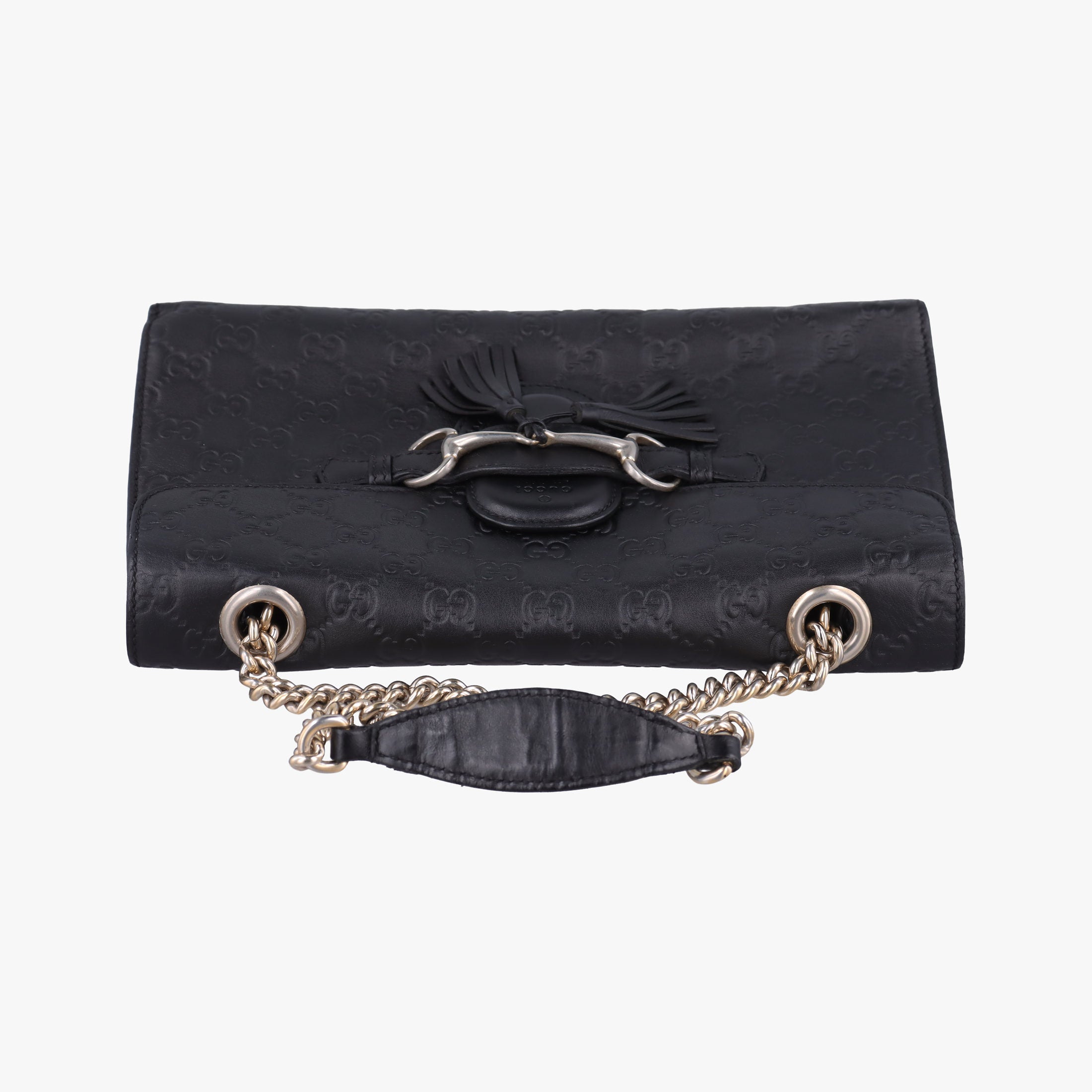 Pre-owned Gucci Emily Black Leather 295402 shoulderbag | stylenewstar