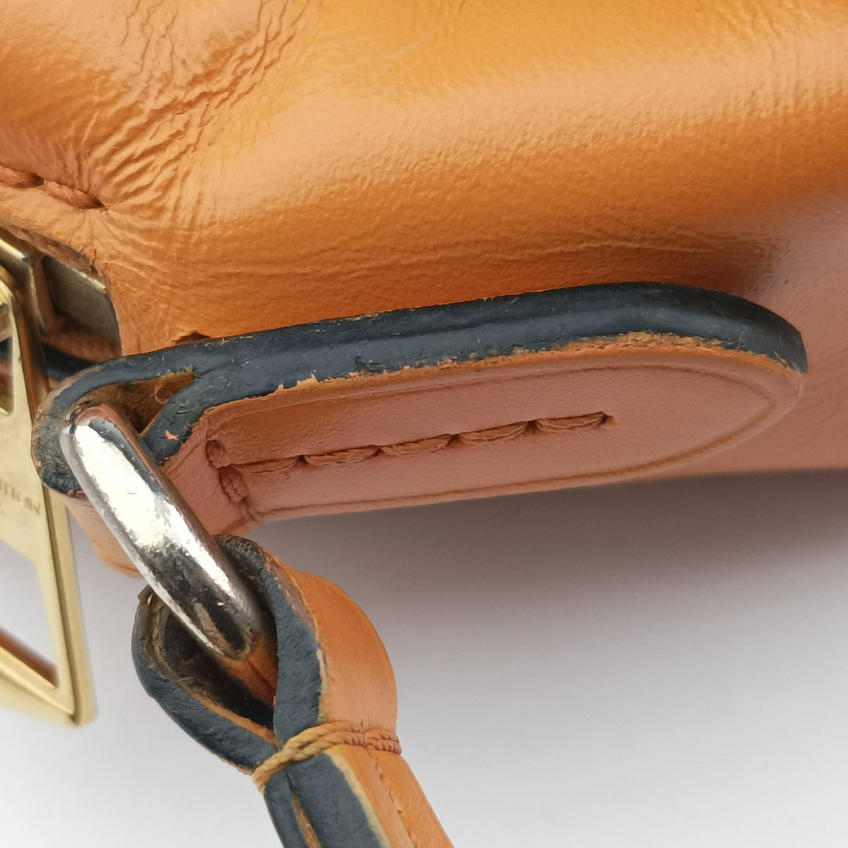 Pre-owned Louis Vuitton SANTA MONICA EBENE+SAFRAN Damier Canvas×calf leather N40178 shoulderbag | stylenewstar