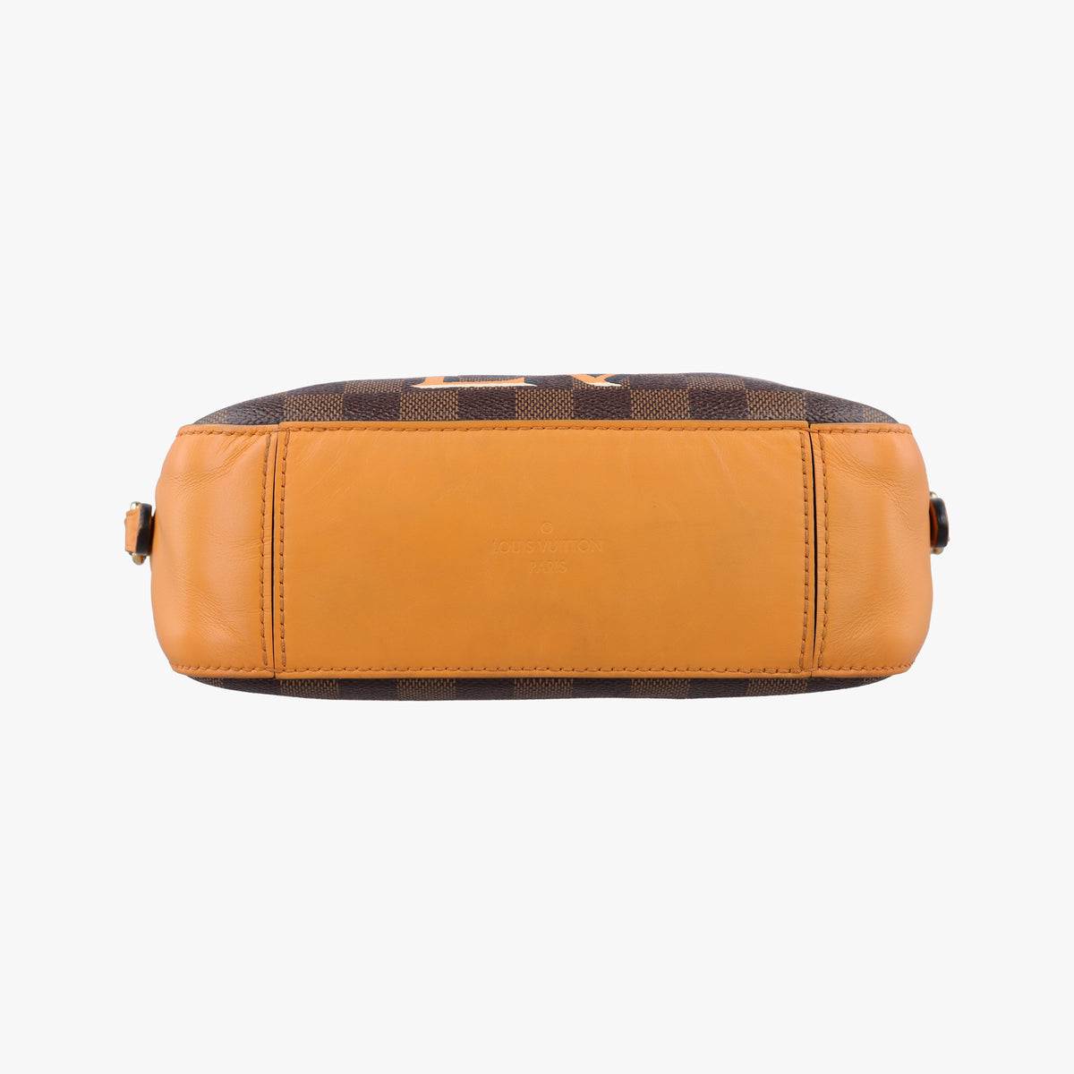 Pre-owned Louis Vuitton SANTA MONICA EBENE+SAFRAN Damier Canvas×calf leather N40178 shoulderbag | stylenewstar