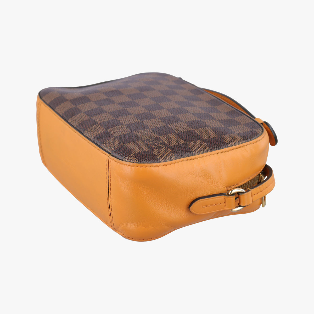 Pre-owned Louis Vuitton SANTA MONICA EBENE+SAFRAN Damier Canvas×calf leather N40178 shoulderbag | stylenewstar