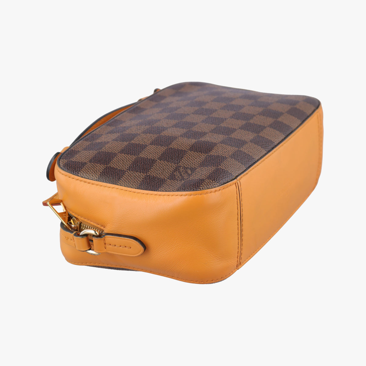 Pre-owned Louis Vuitton SANTA MONICA EBENE+SAFRAN Damier Canvas×calf leather N40178 shoulderbag | stylenewstar