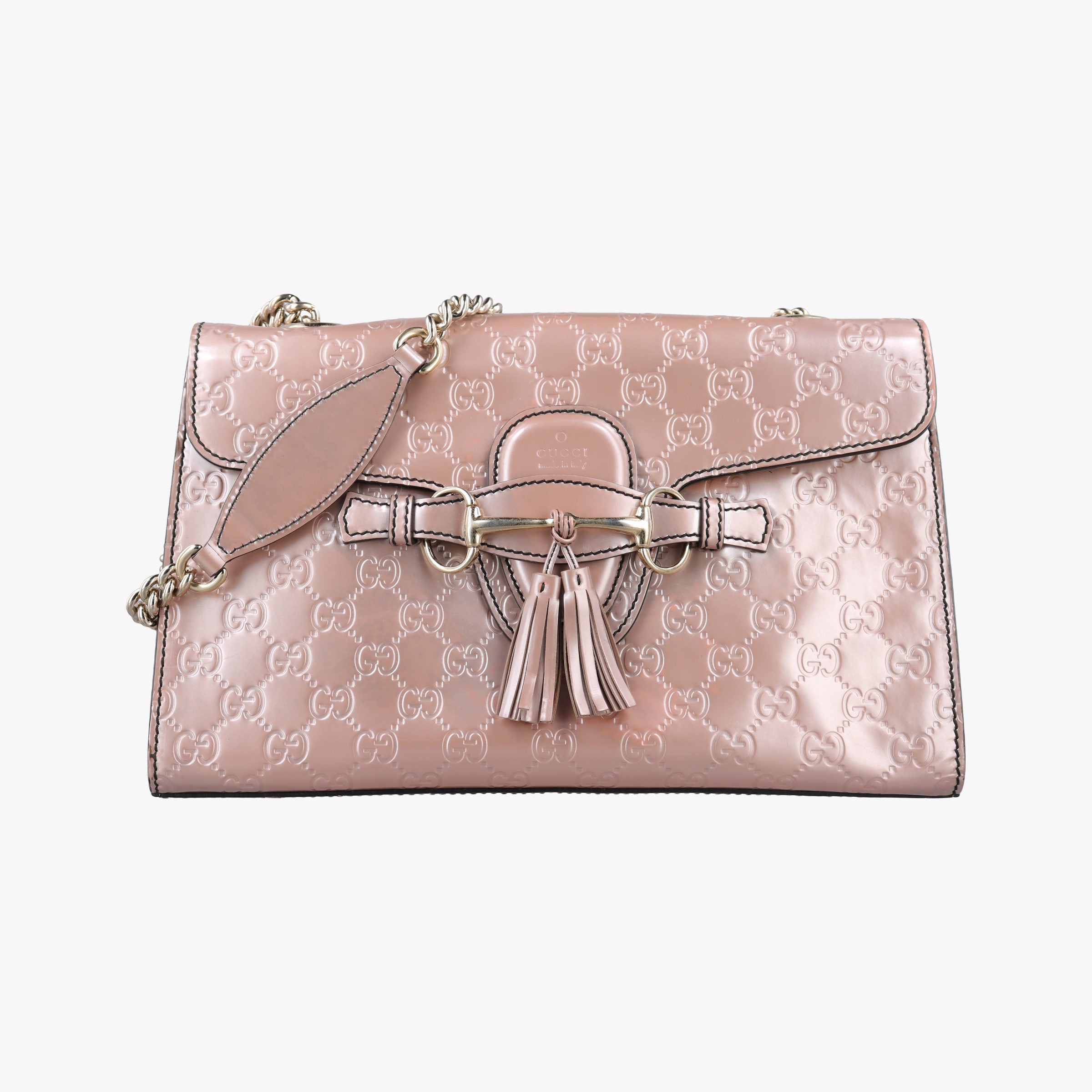 Secondhand Gucci Emily Pink Patent Leather 295402 shoulderbag | stylenewstar