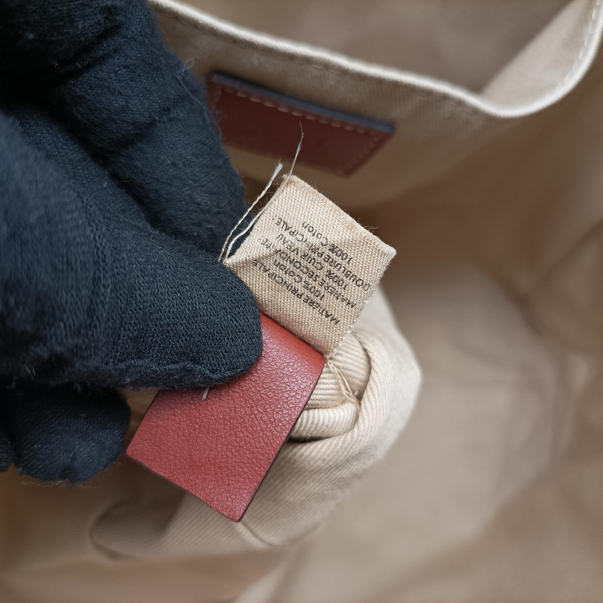 Secondhand Chloe Woody Beige×Brown×Black canvas  handbag | stylenewstar