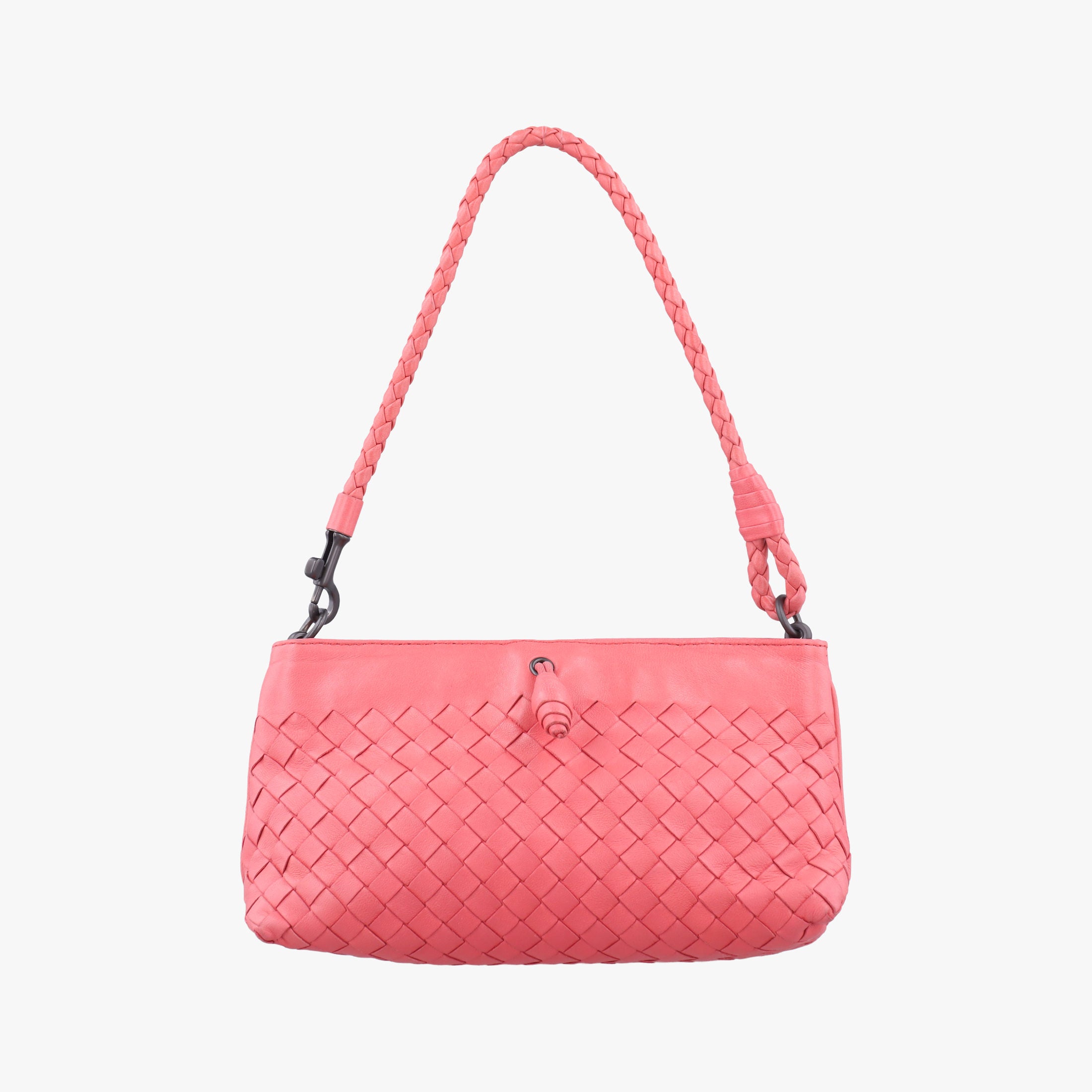 Pre-owned Bottega Veneta Intrecciato Pink lambskin  handbag | stylenewstar